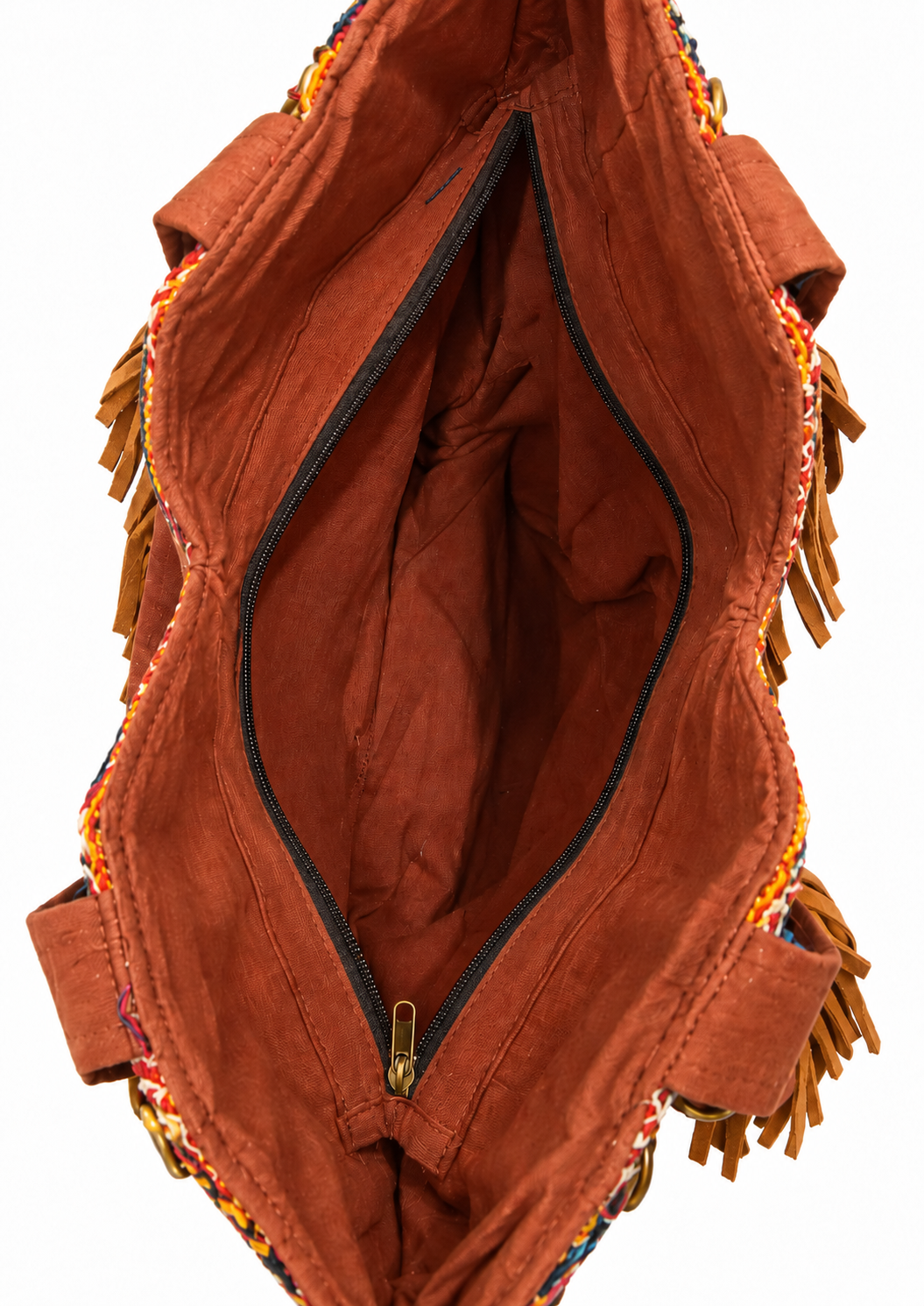 Handmade Embroidered Fringe Tote Bag with Detailed Craft | Annalise