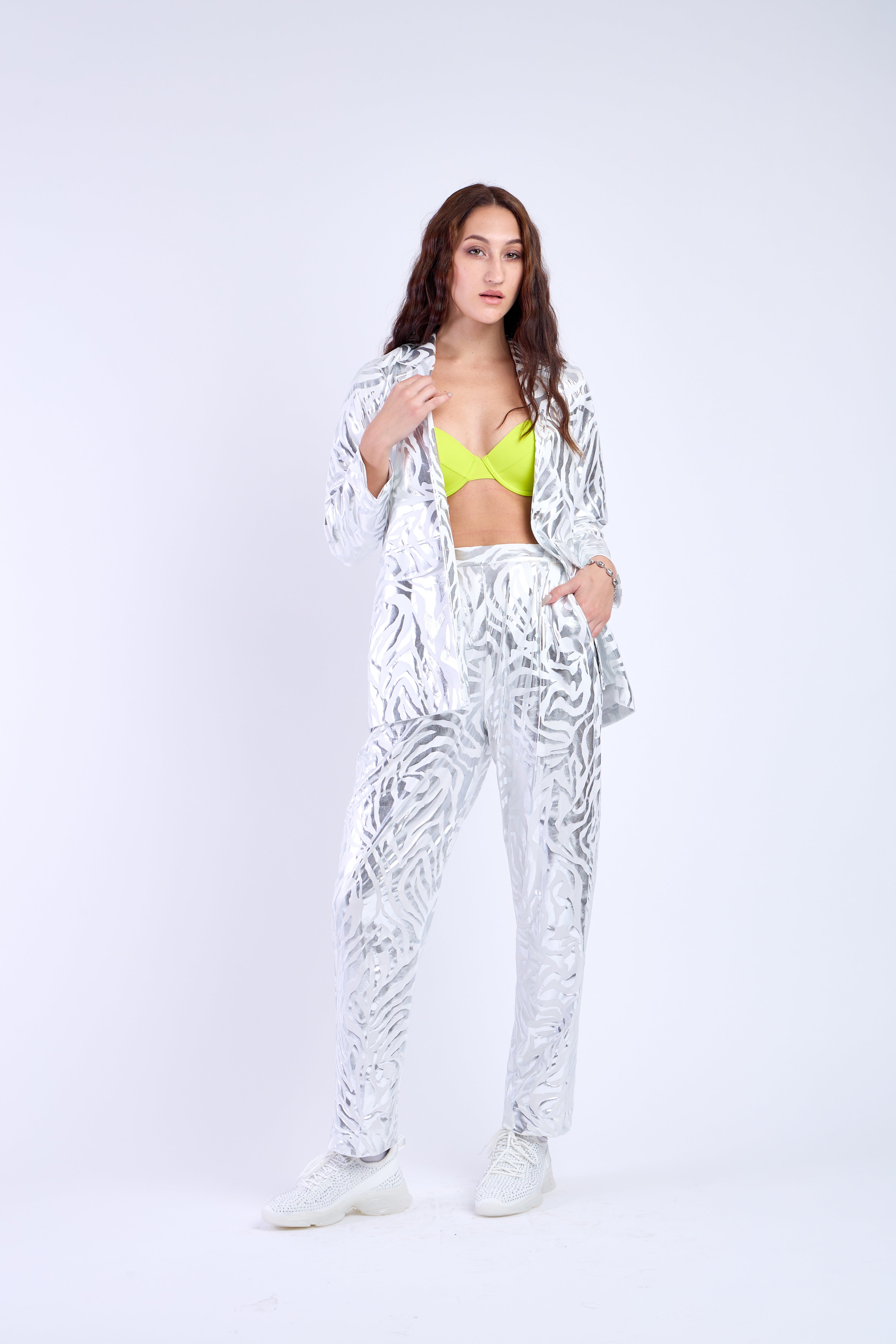 Silver Grey Oversized Blazer with Pants