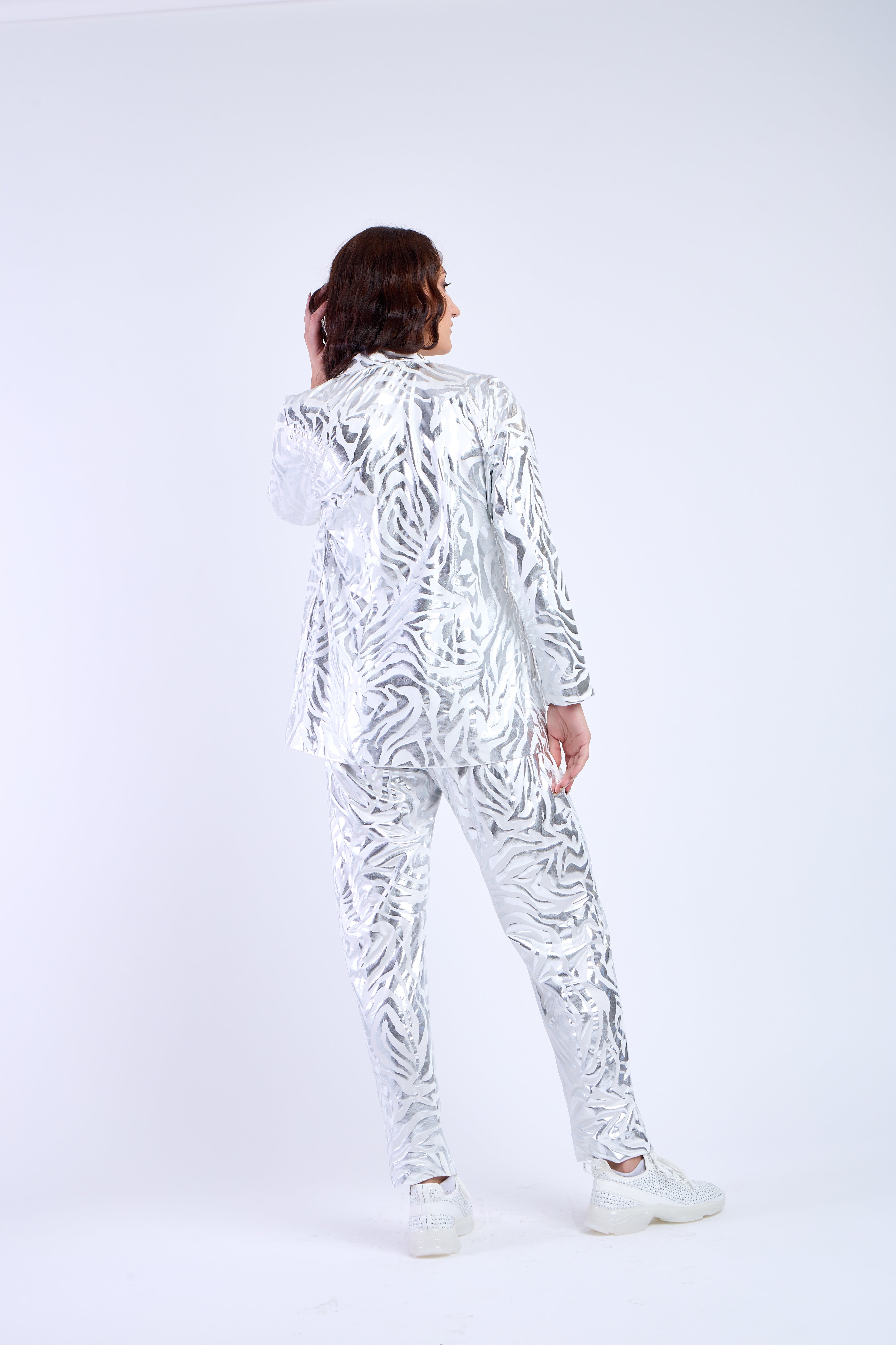 Silver Grey Oversized Blazer with Pants