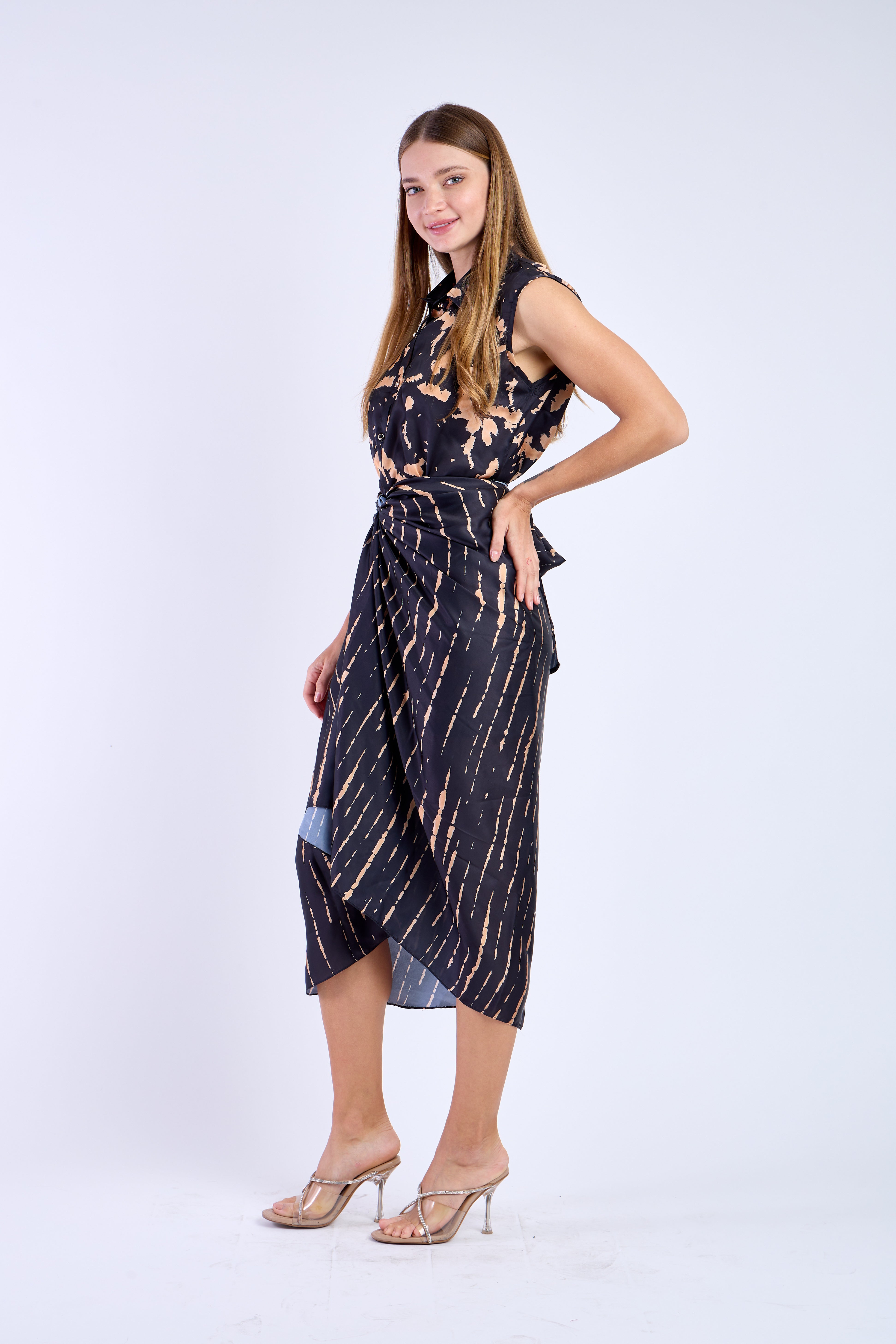 Black Golden Sarong Skirt