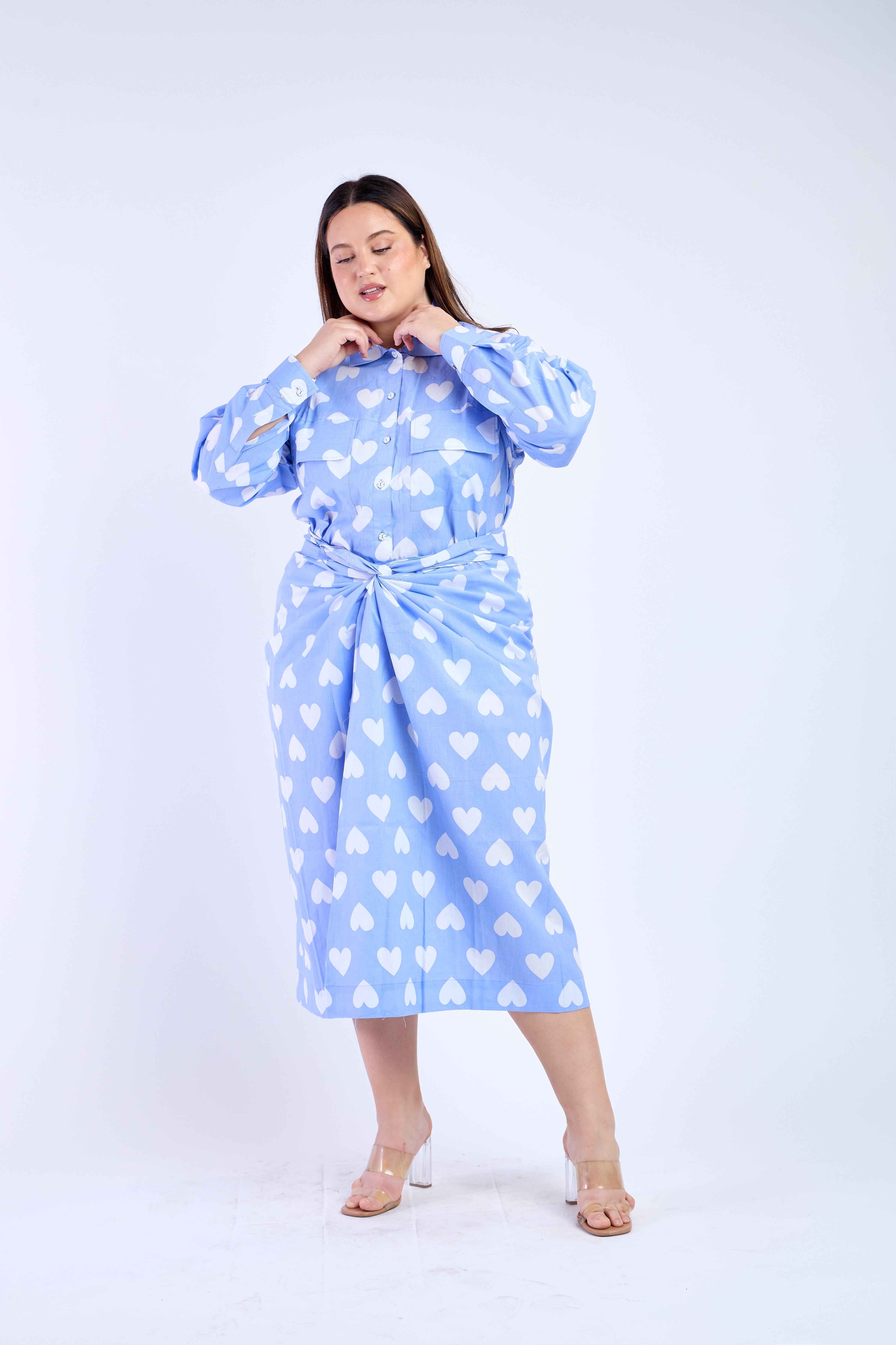 Blue Hearts Co-ord Set