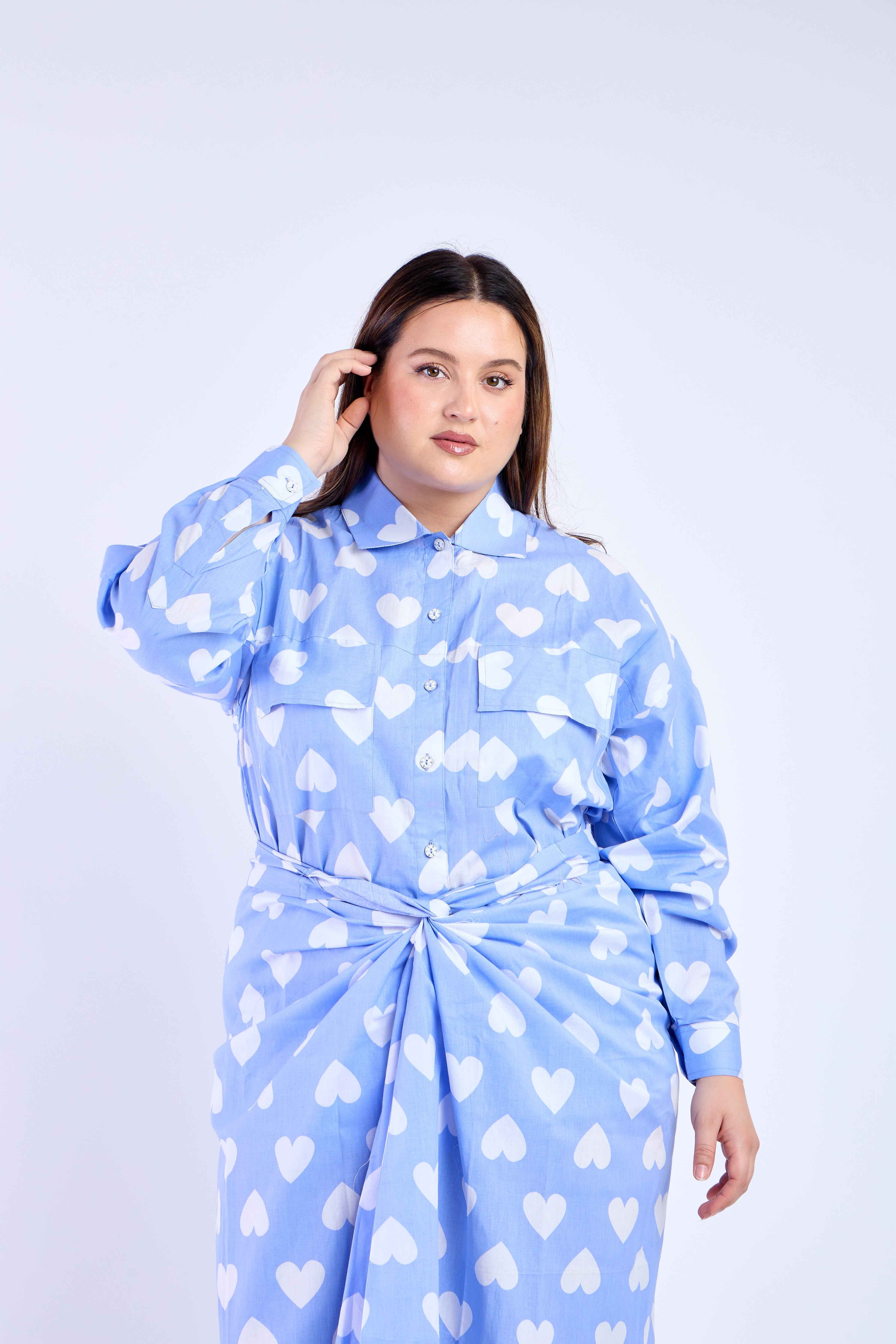 Blue Hearts Co-ord Set