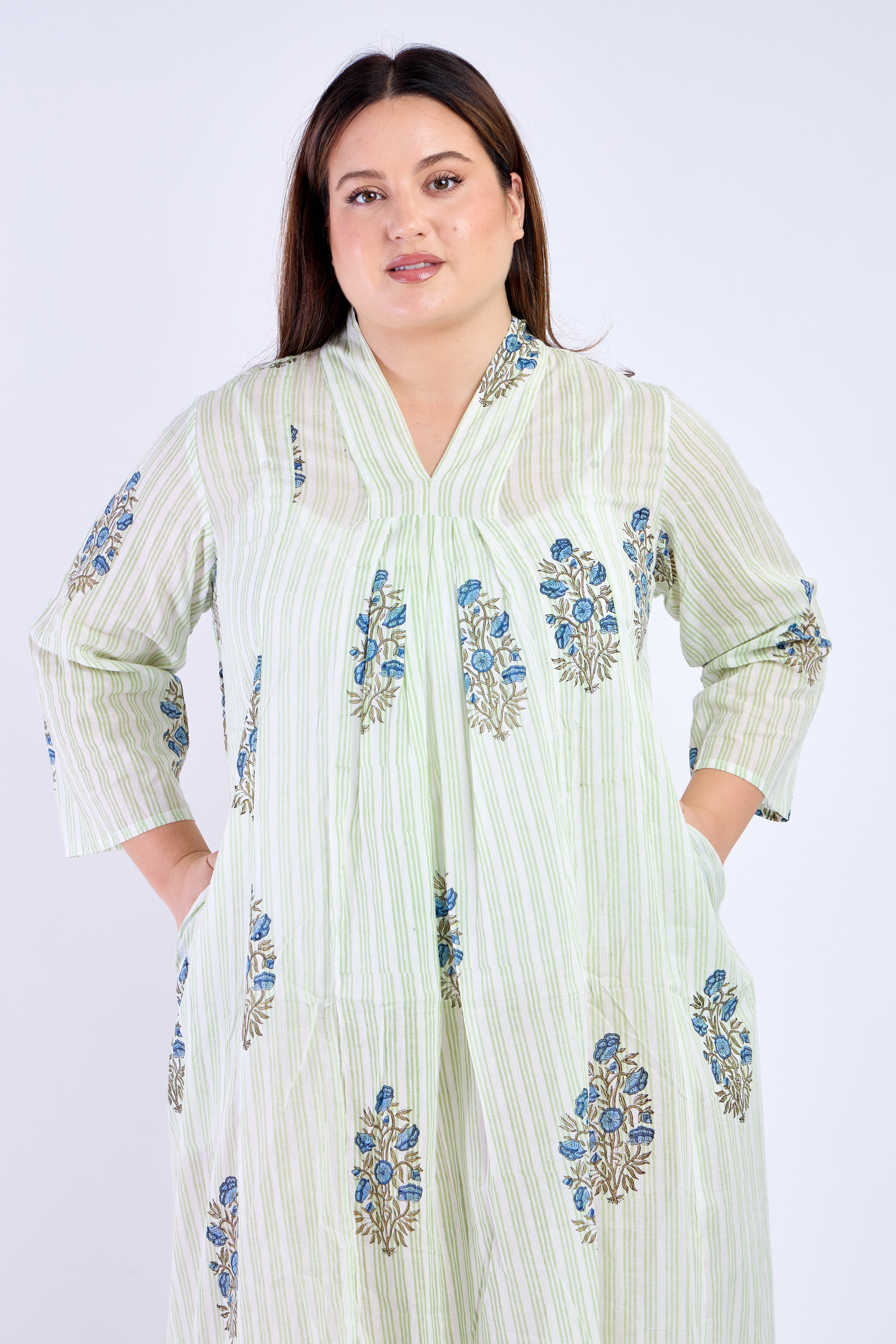 White Floral Beach Cover Up