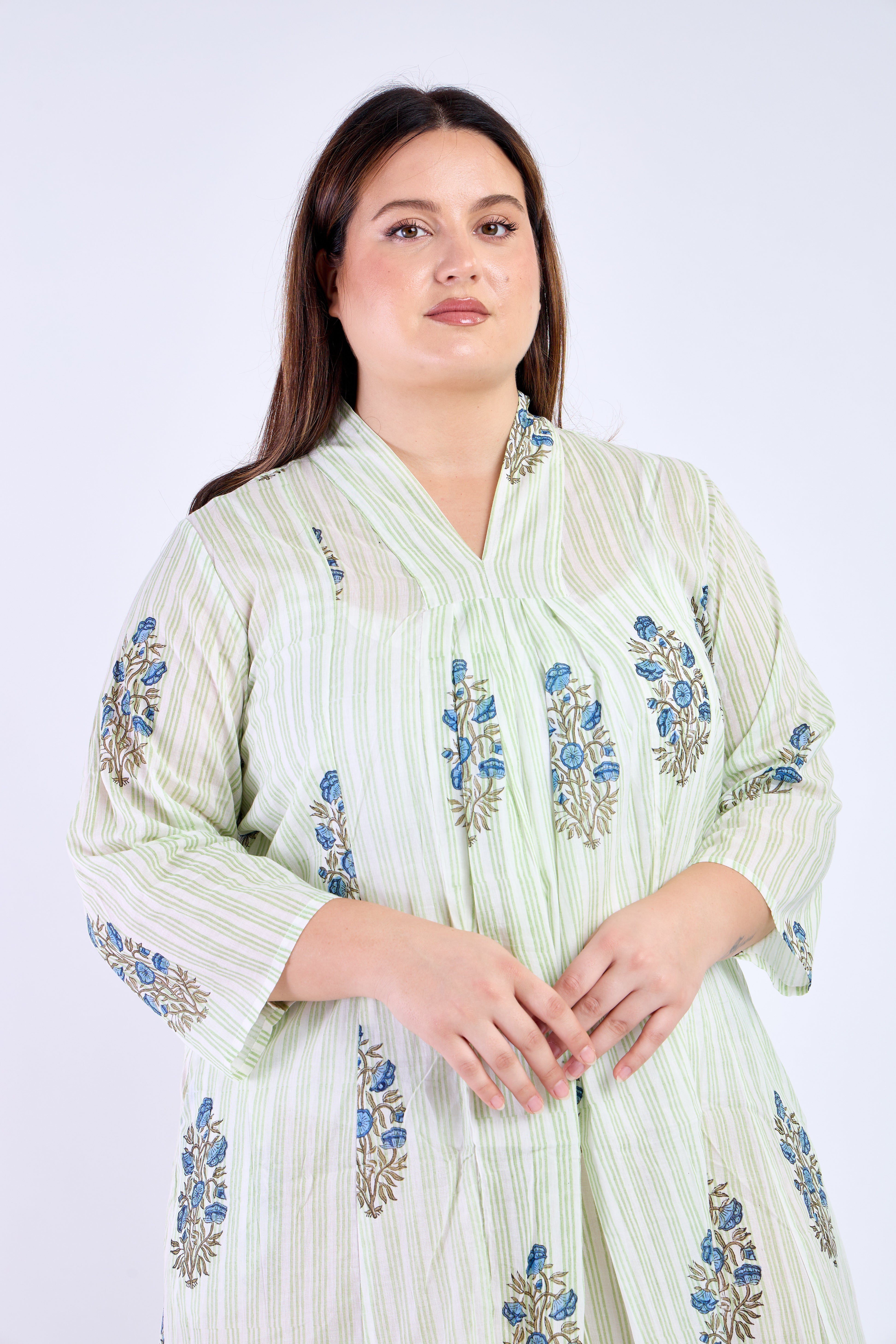 White Floral Beach Cover Up