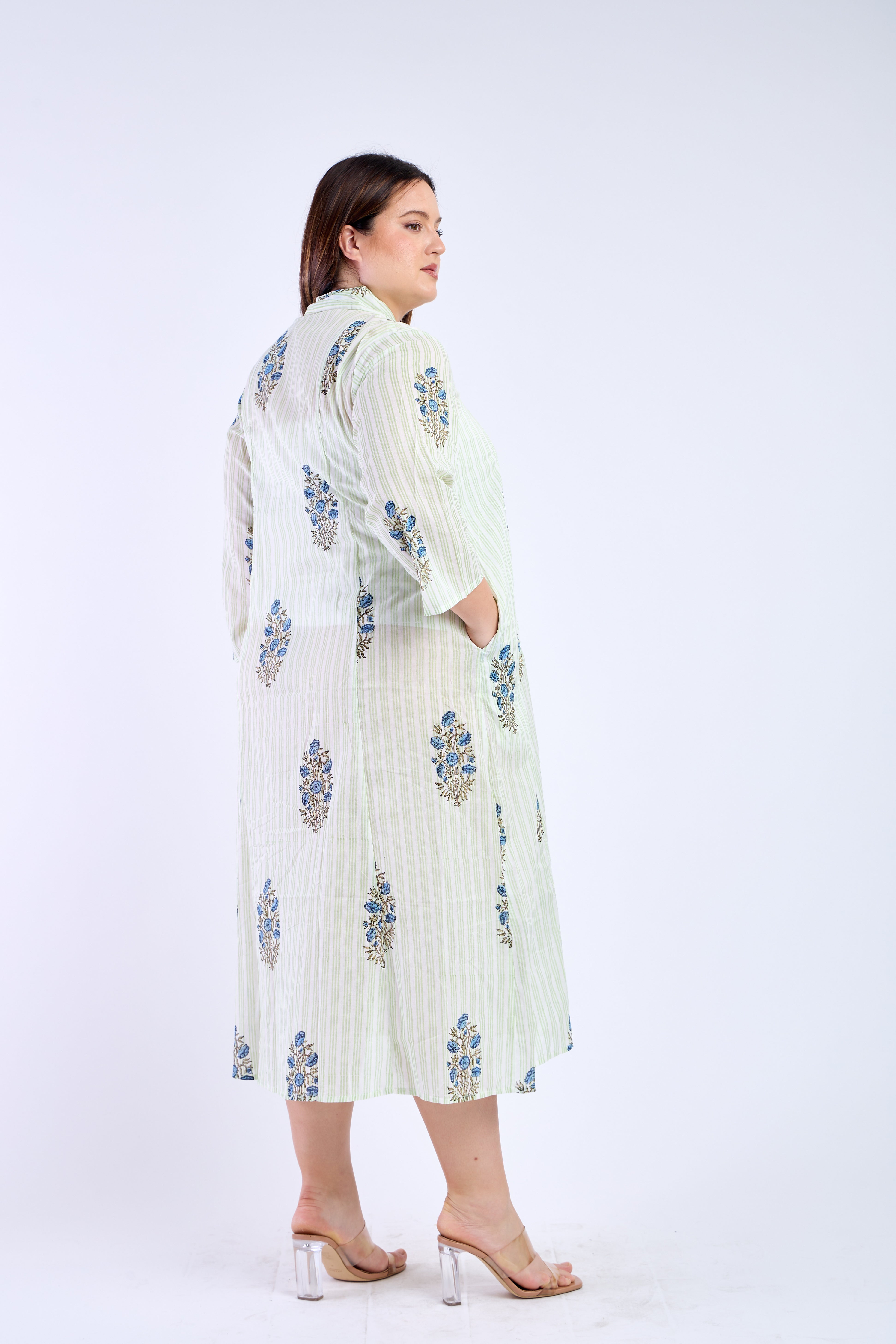 White Floral Beach Cover Up