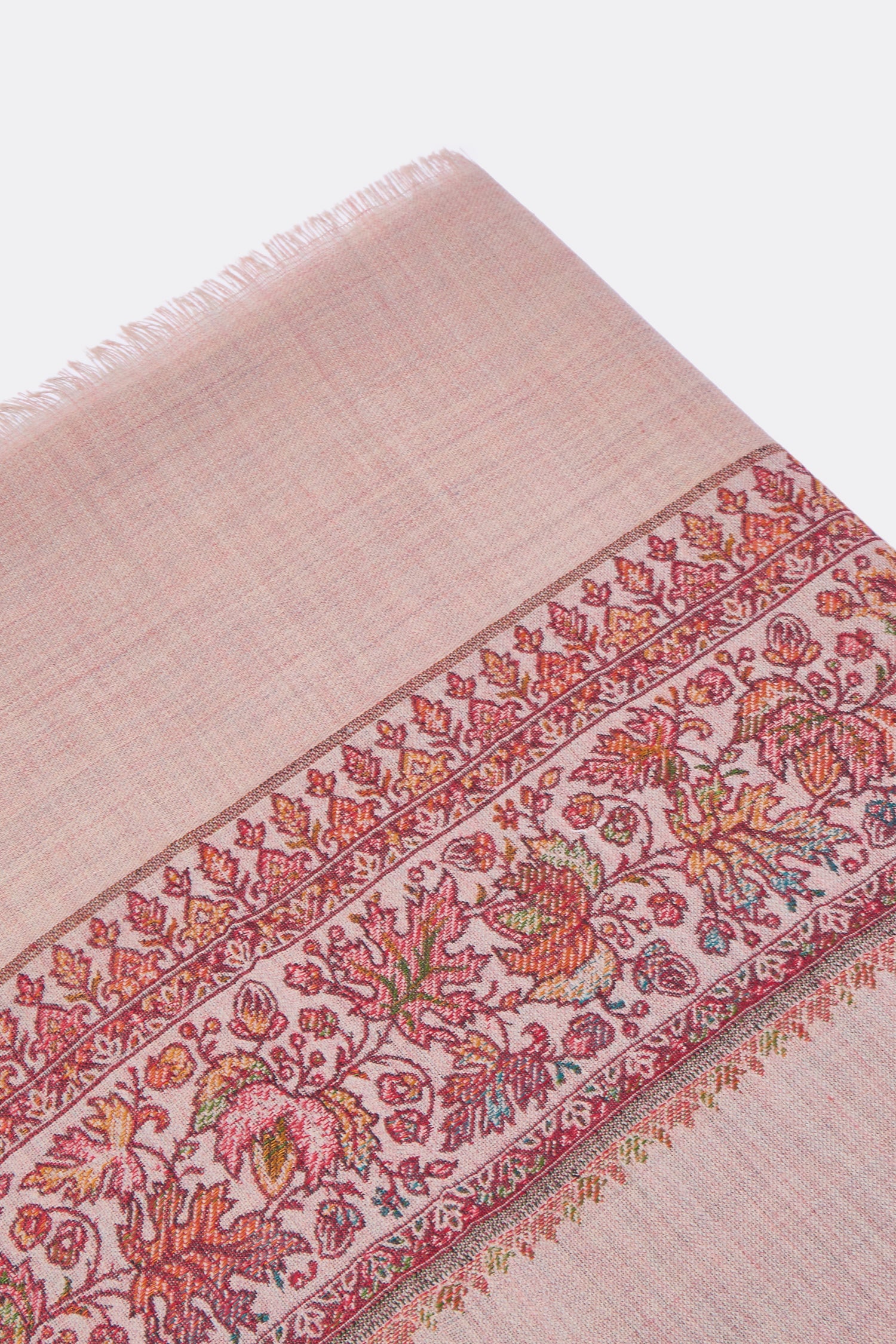 Fine Wool Shawl, Kashmiri Border Embroidery