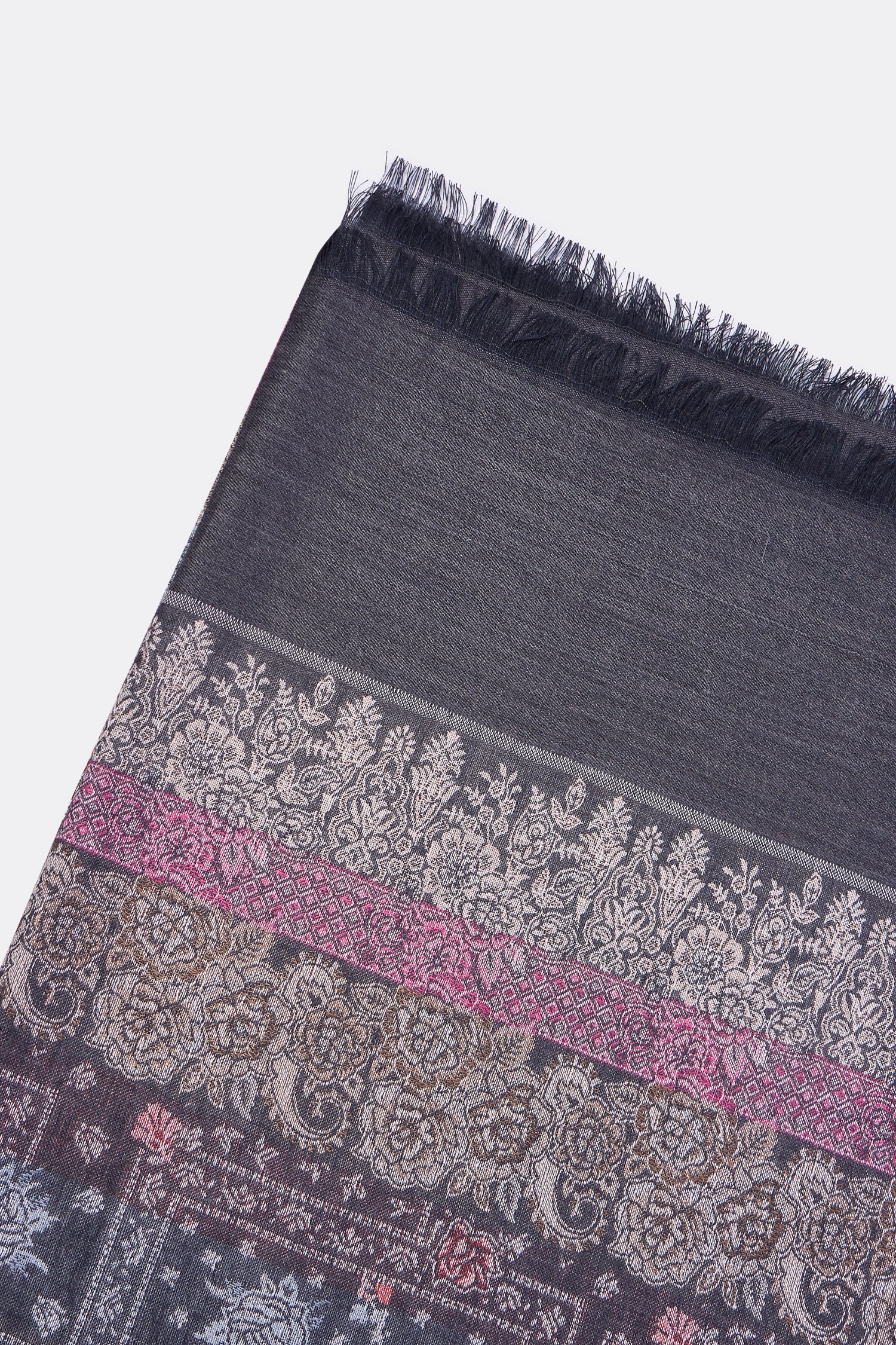 Fine Wool Shawl, Kashmiri All Over Embroidery