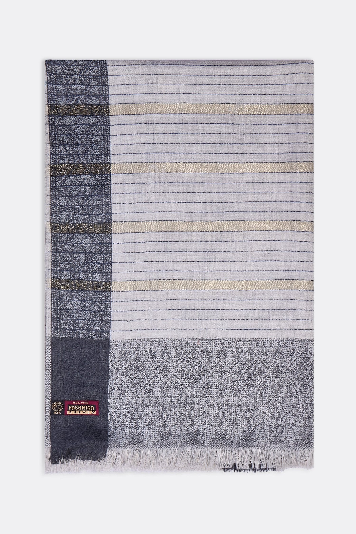 Fine Wool Stripper Shawl