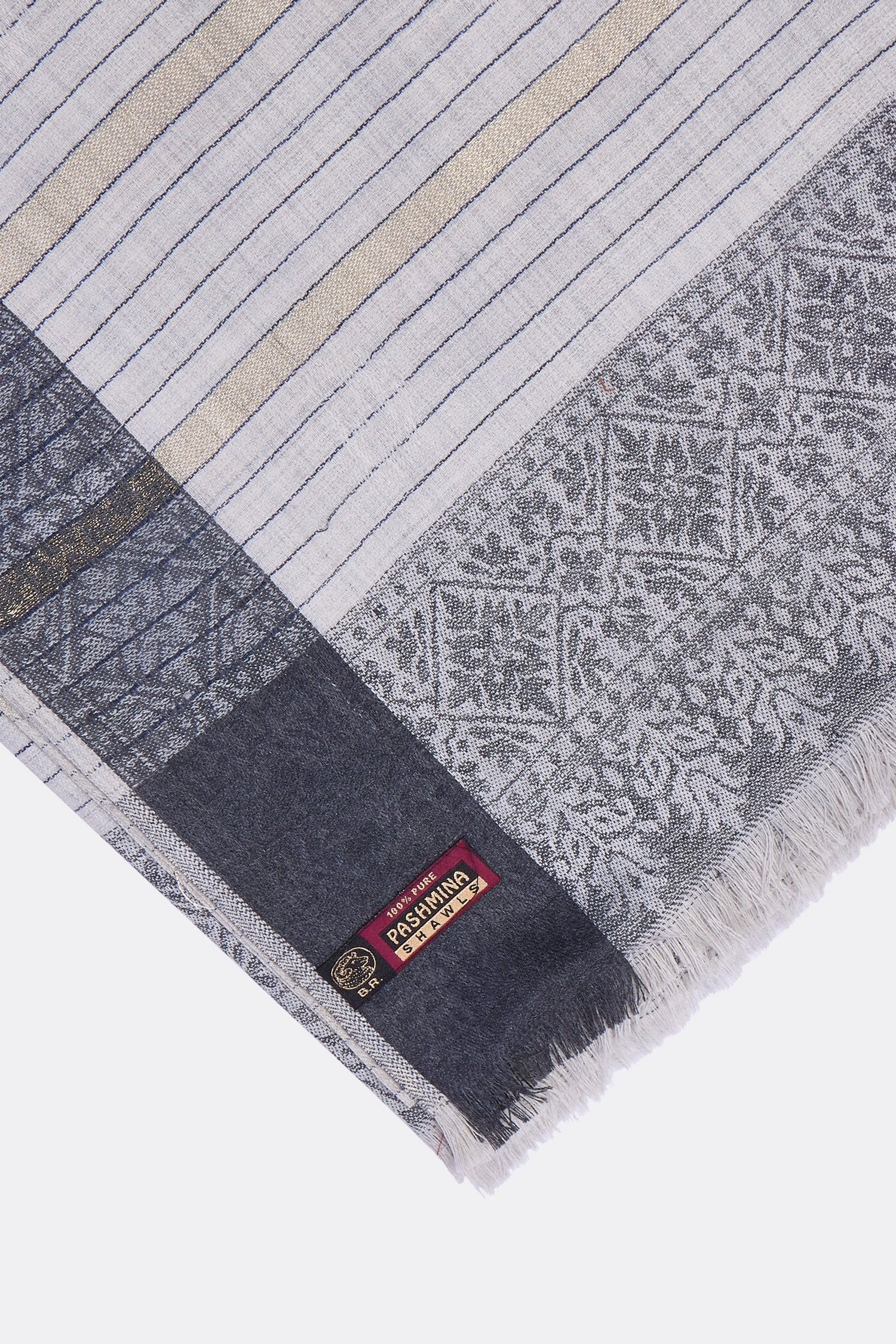 Fine Wool Stripper Shawl