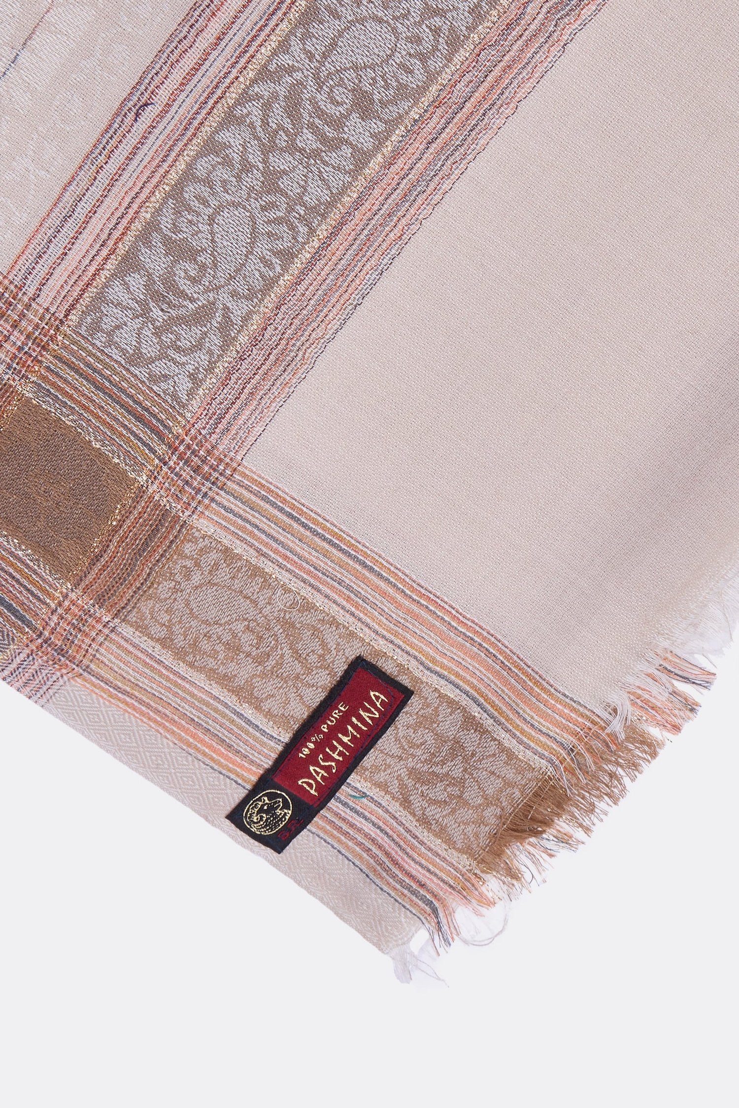 Fine Wool striper Pashmina Shawl