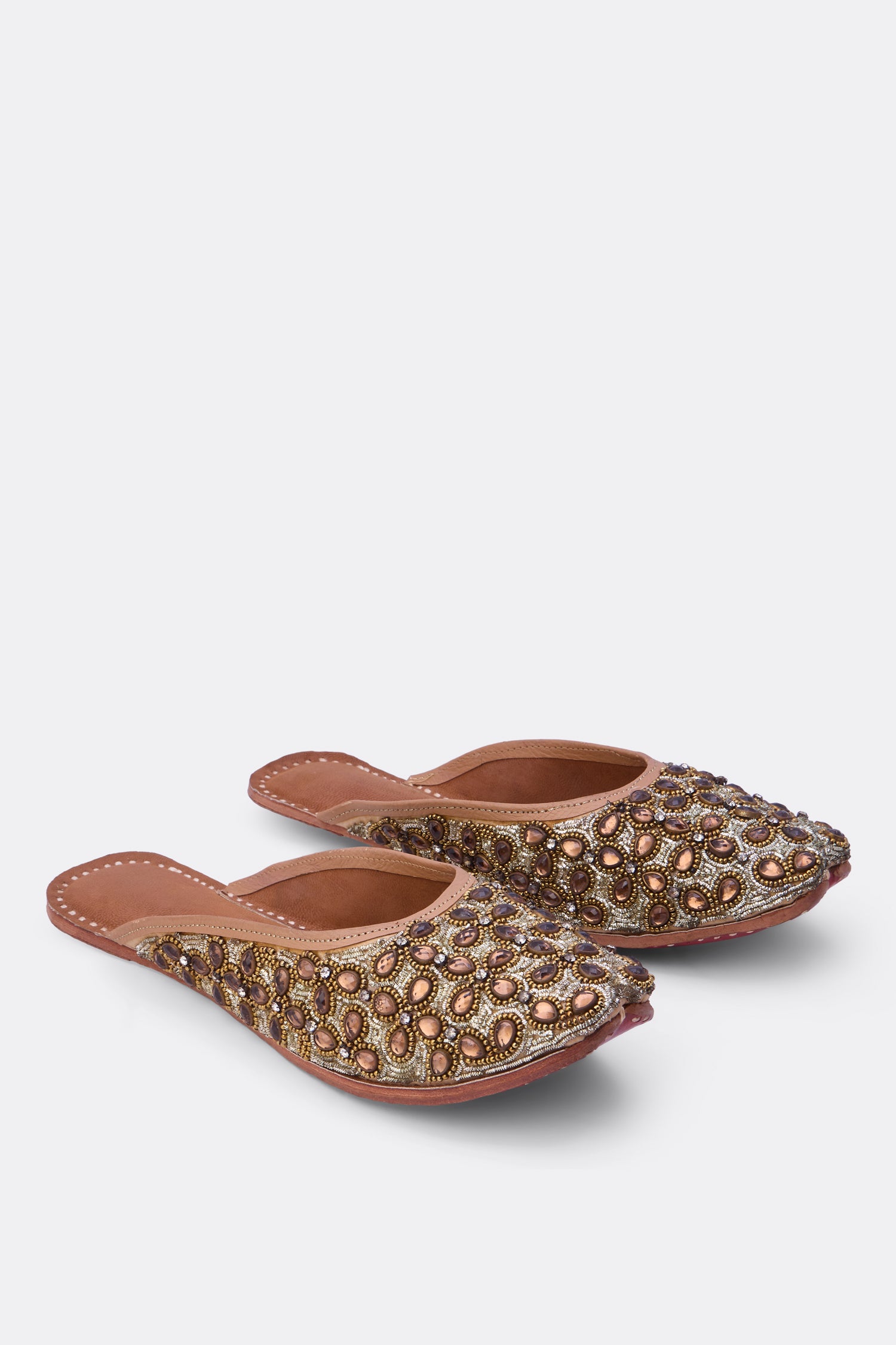 Party casual leather mules