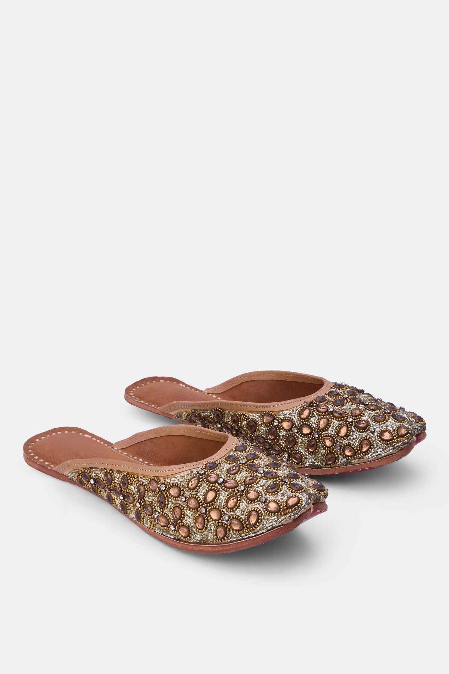 Party casual leather mules