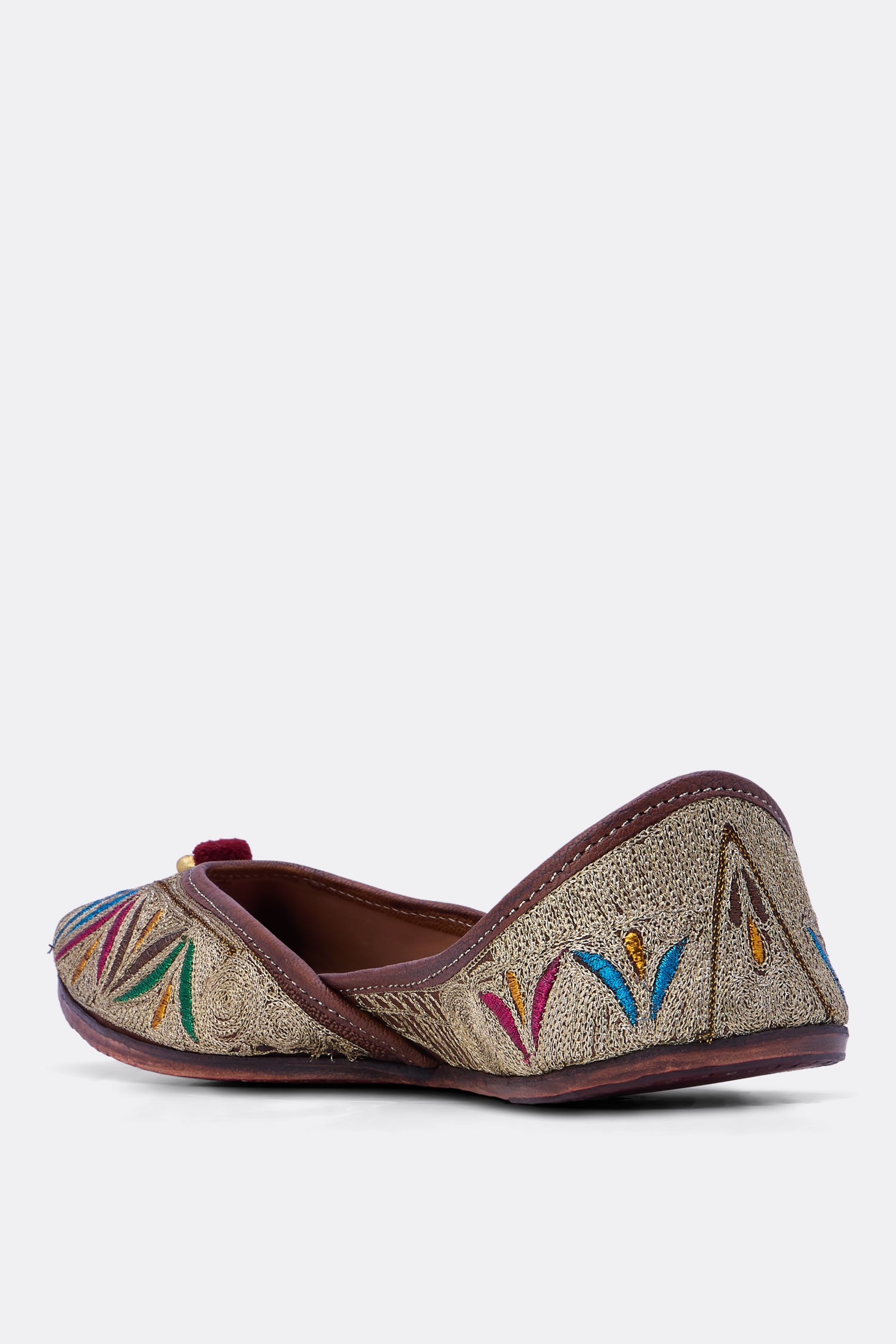 Party shoes with Gold thread embroidery