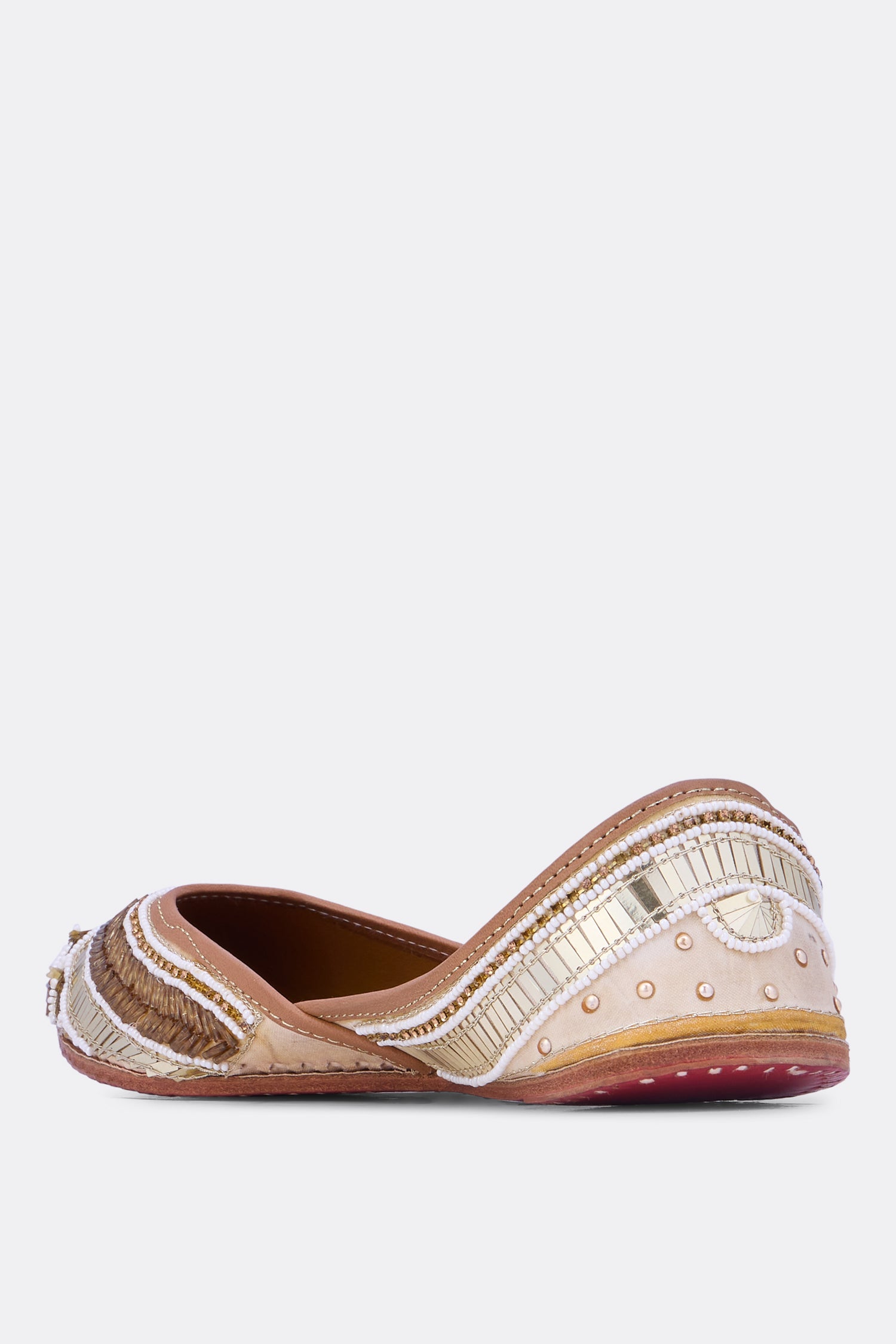 Copper white party jutti