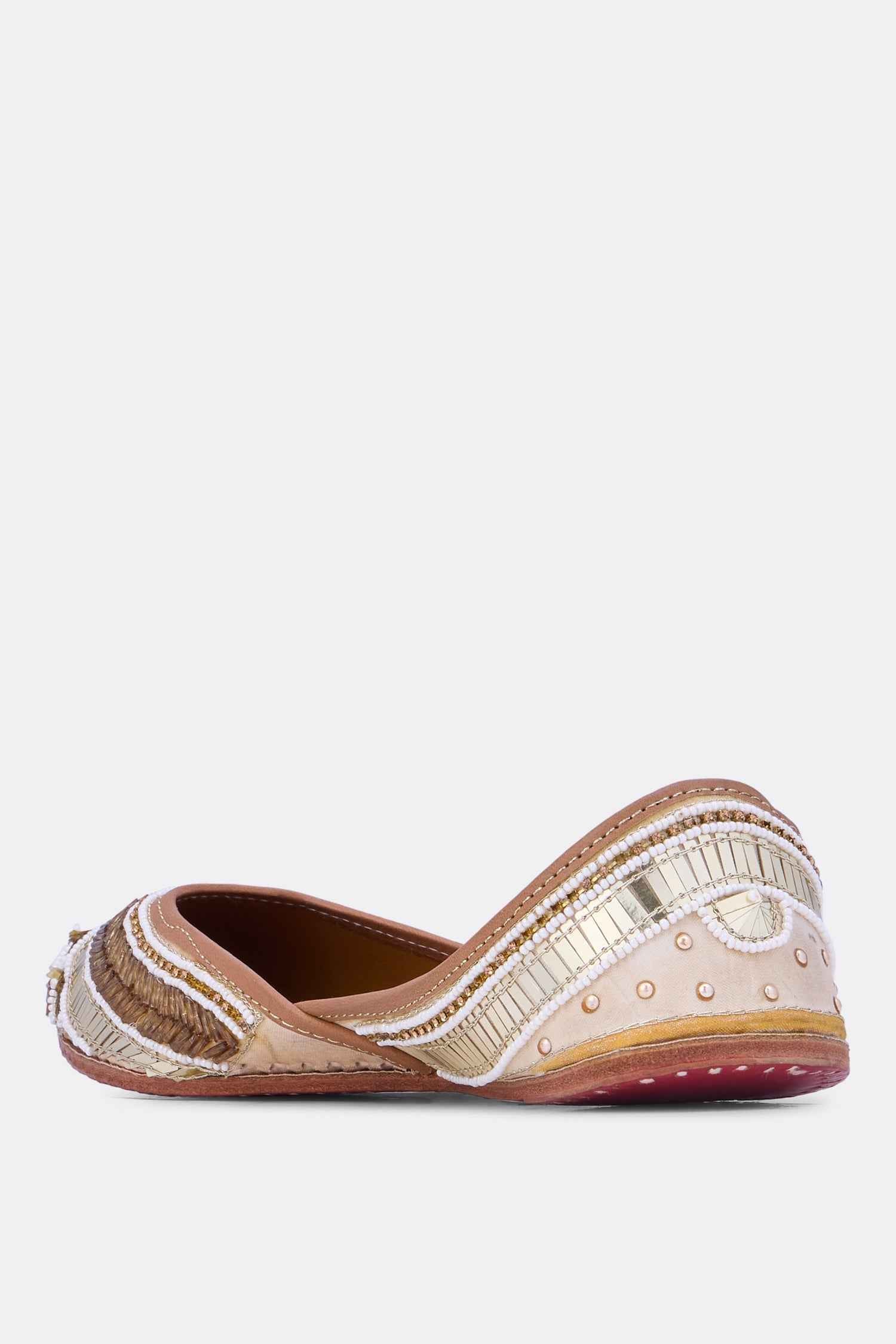 Copper white party jutti