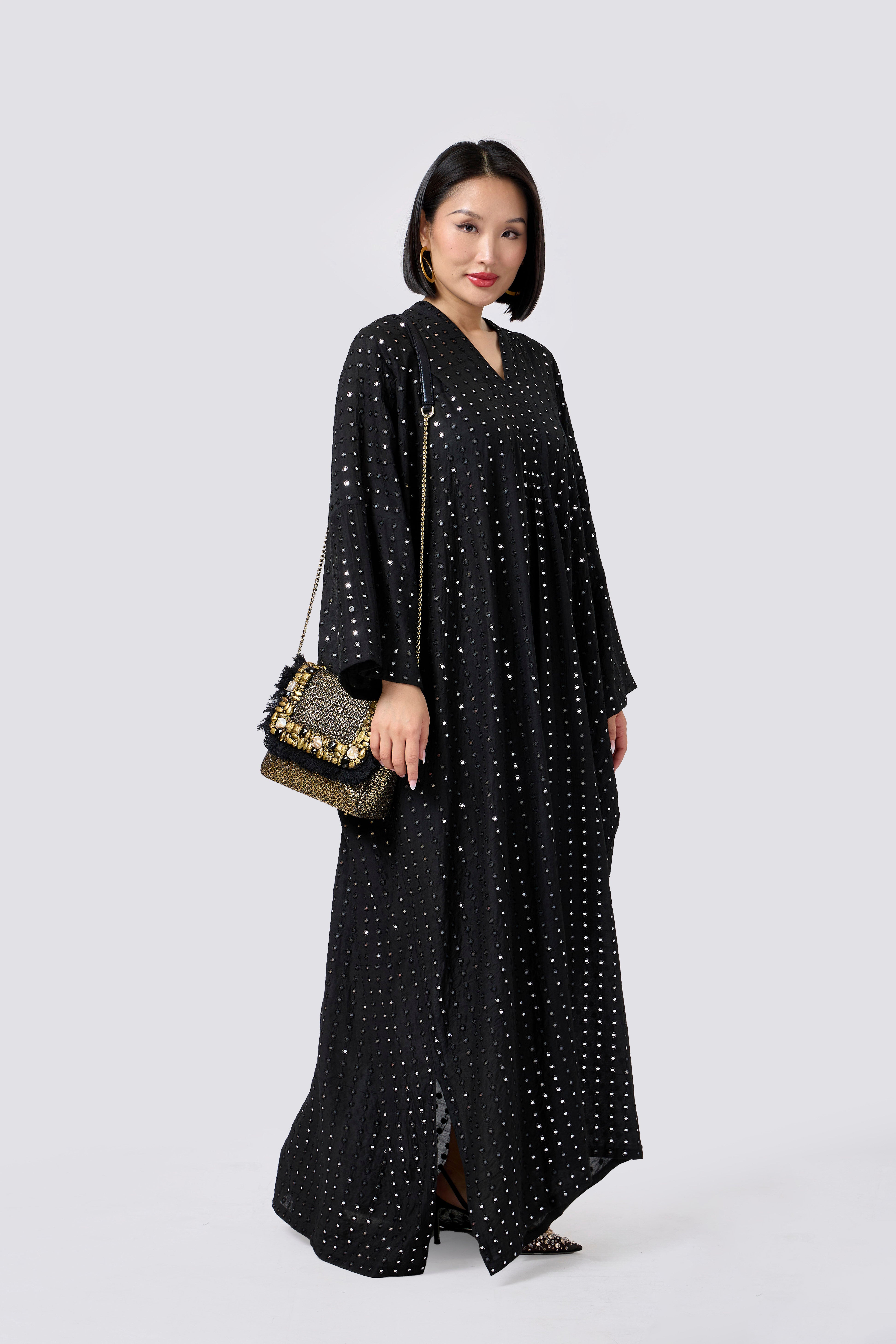 Desert Star Kaftan (Black) - The Gaia World