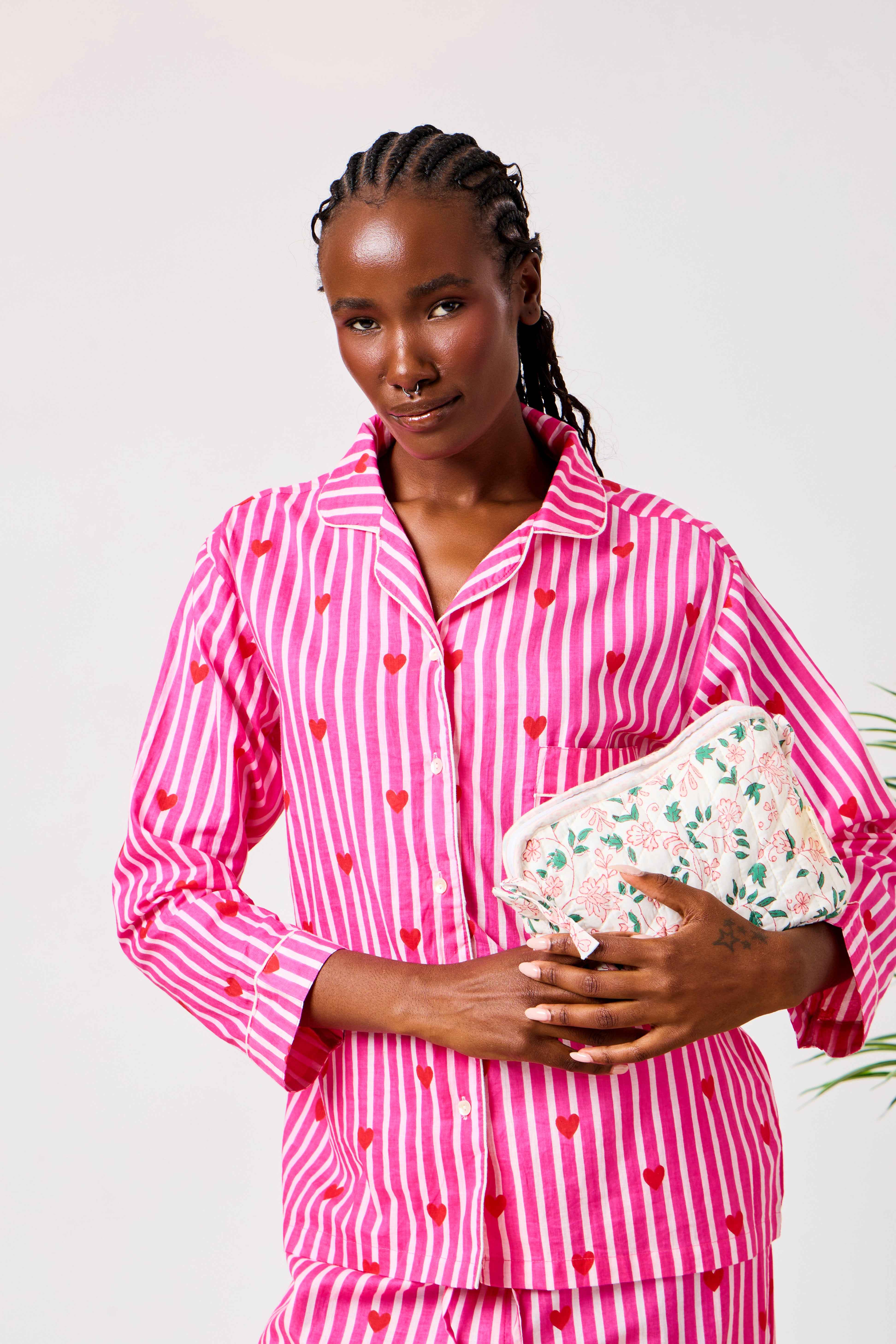 Floral Quilted Cotton Travel Pouch | Yasmine
