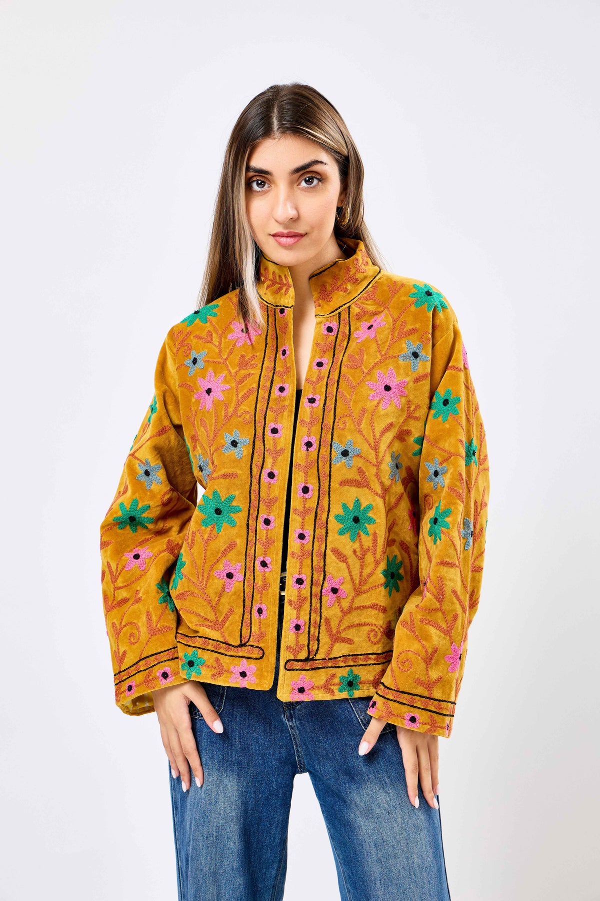 Zenvira Short Velvet Jacket