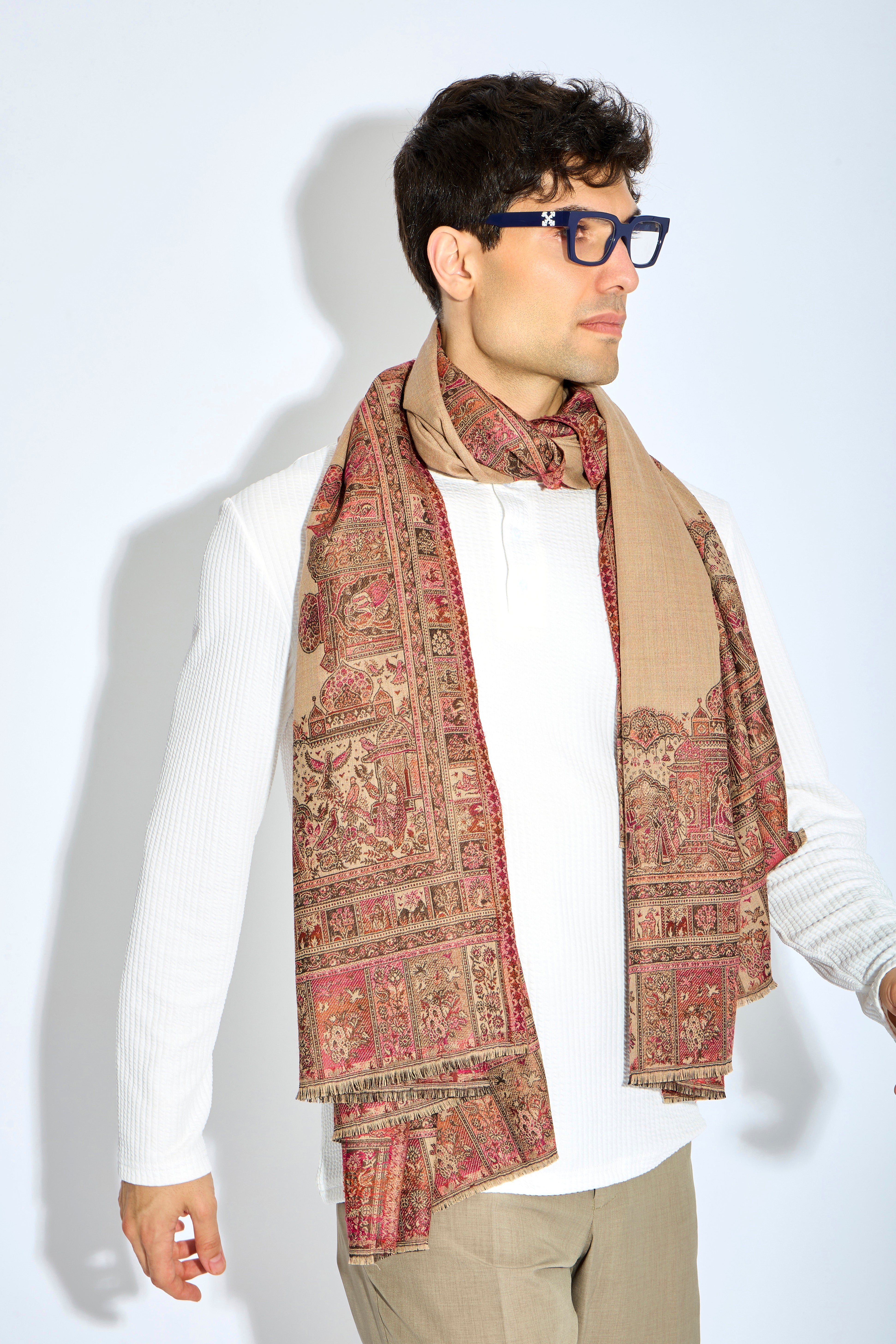 Vaelric - Fine Wool Pashmina Shawl - The Gaia World