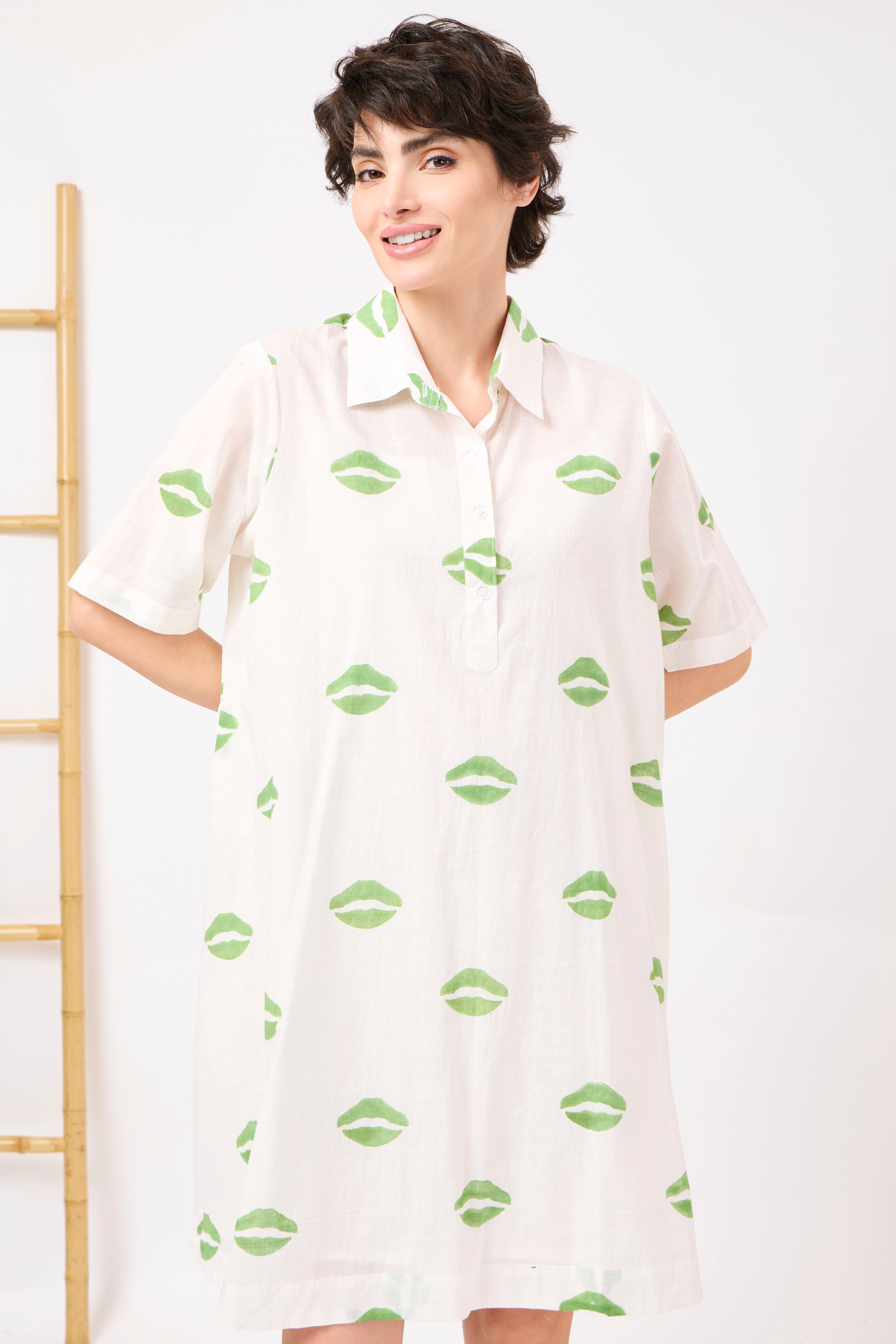 Verde Shirt Dress