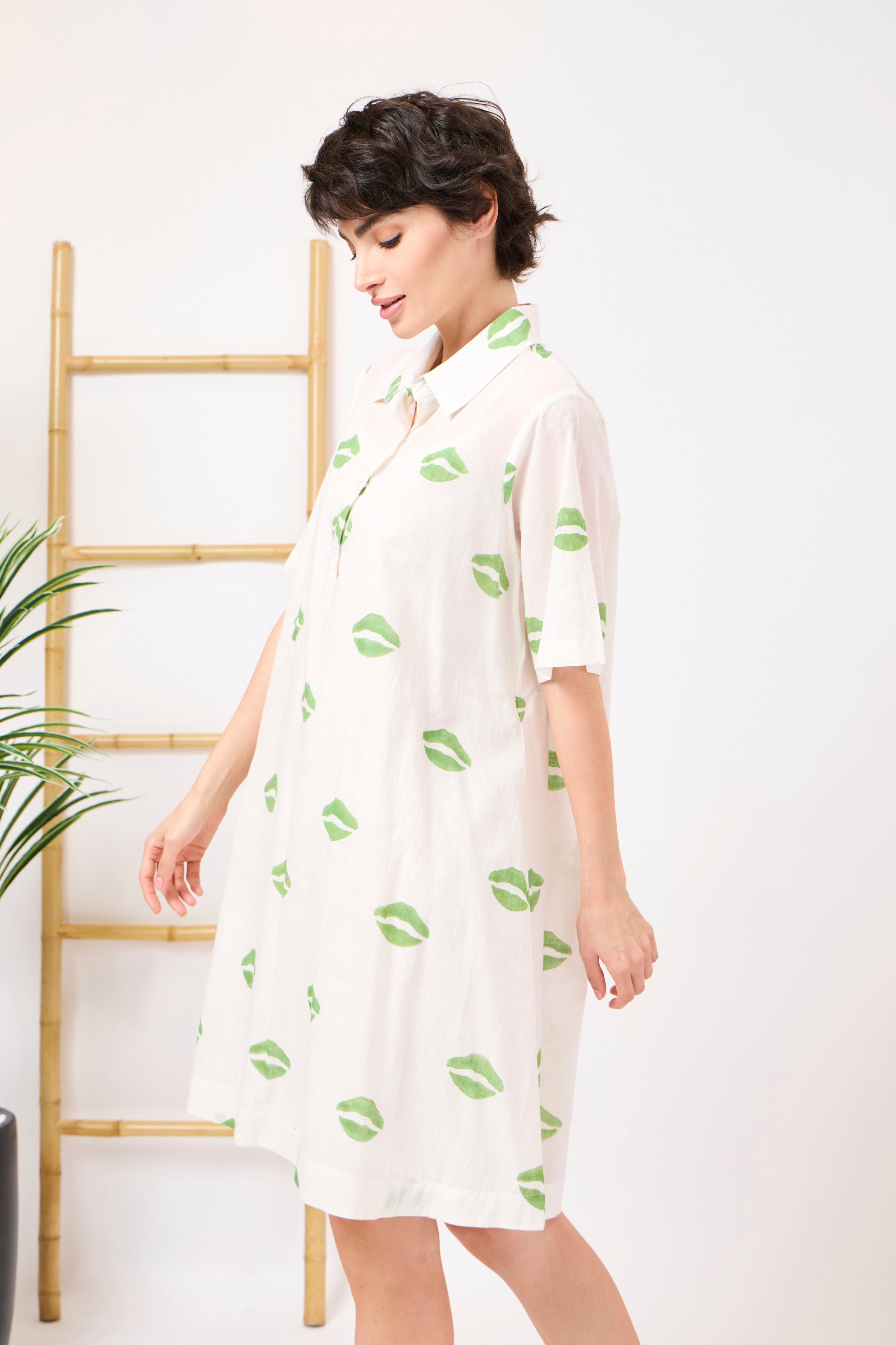 Verde Shirt Dress