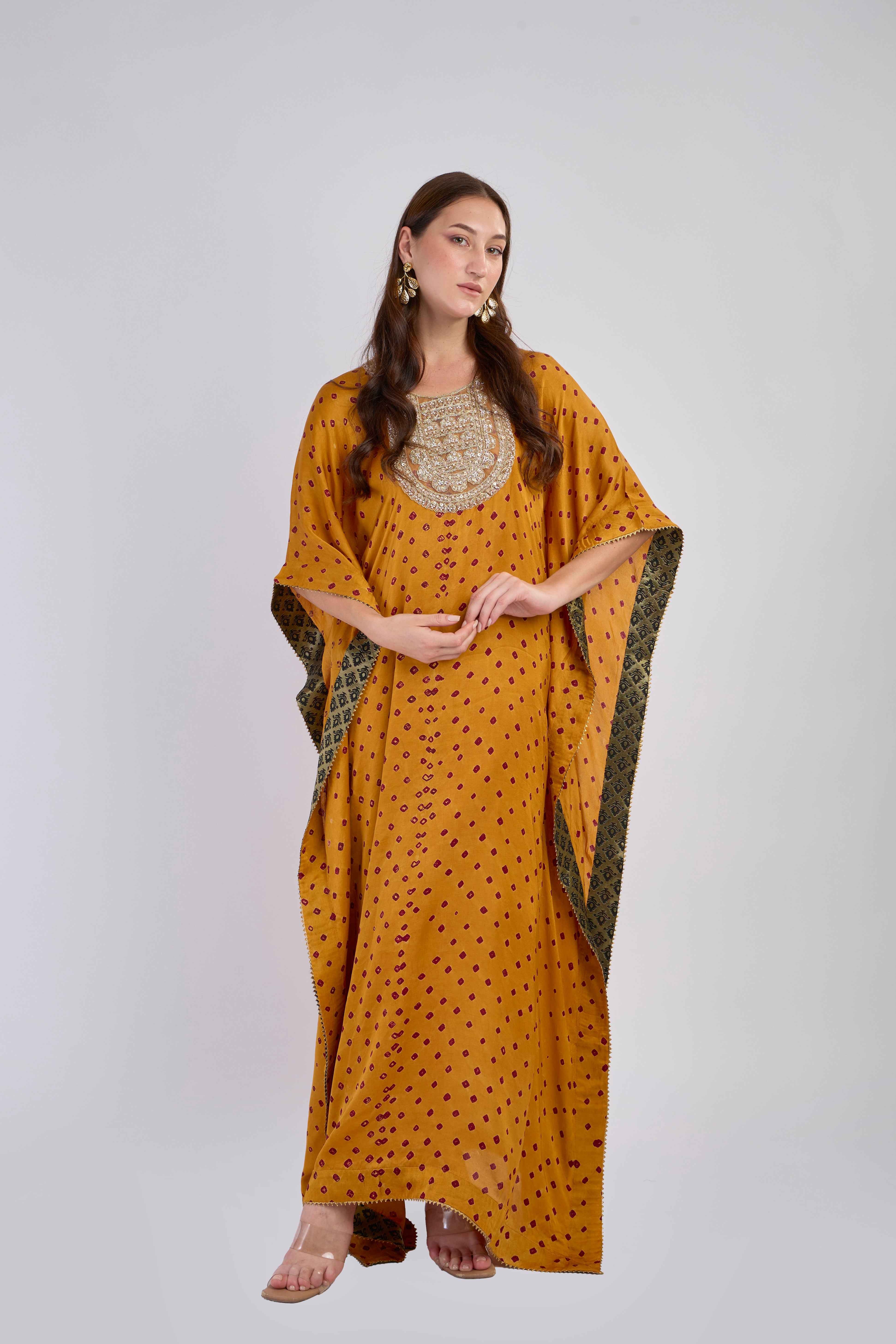 Midnight Bloom Kaftan