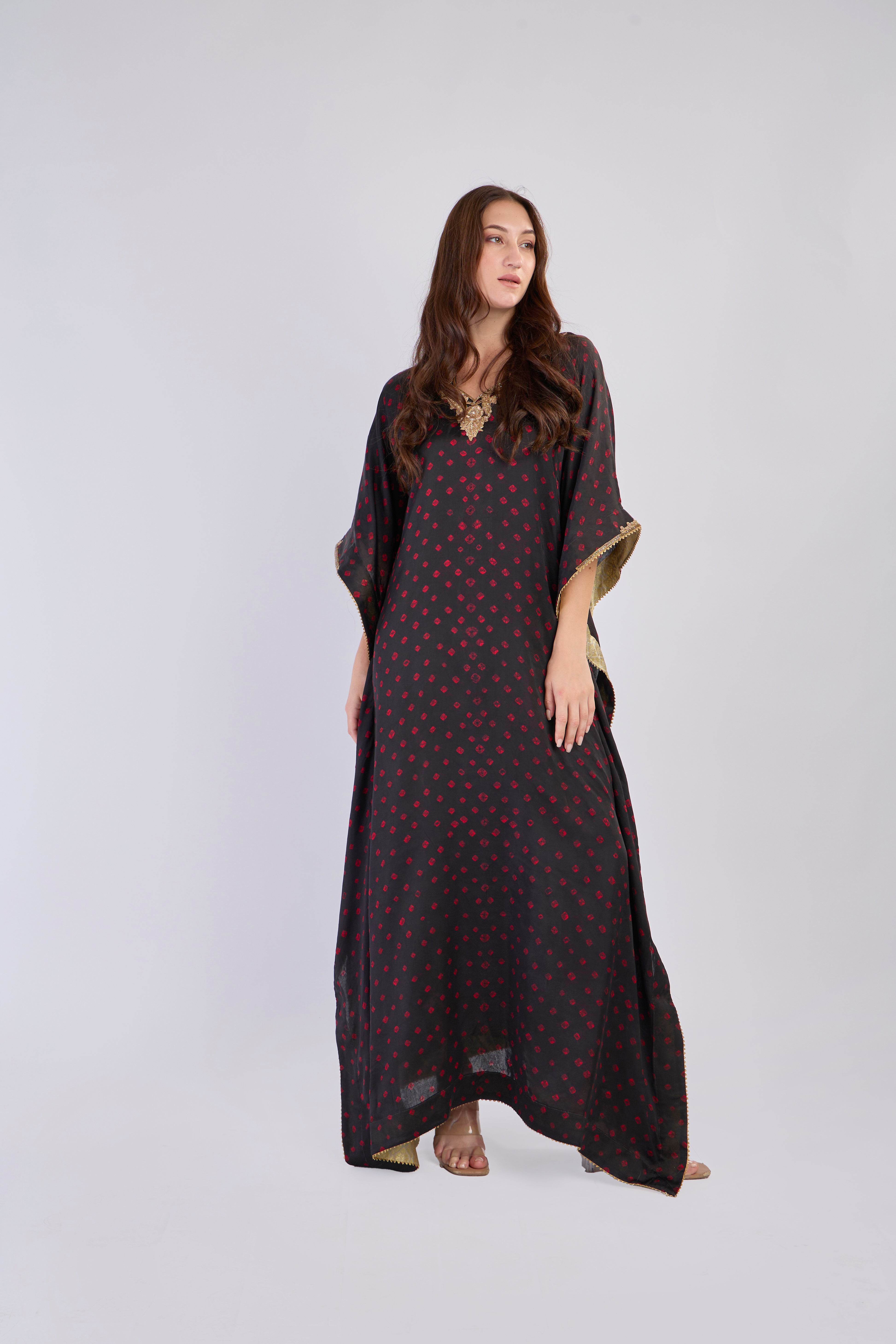 Midnight Bloom Kaftan