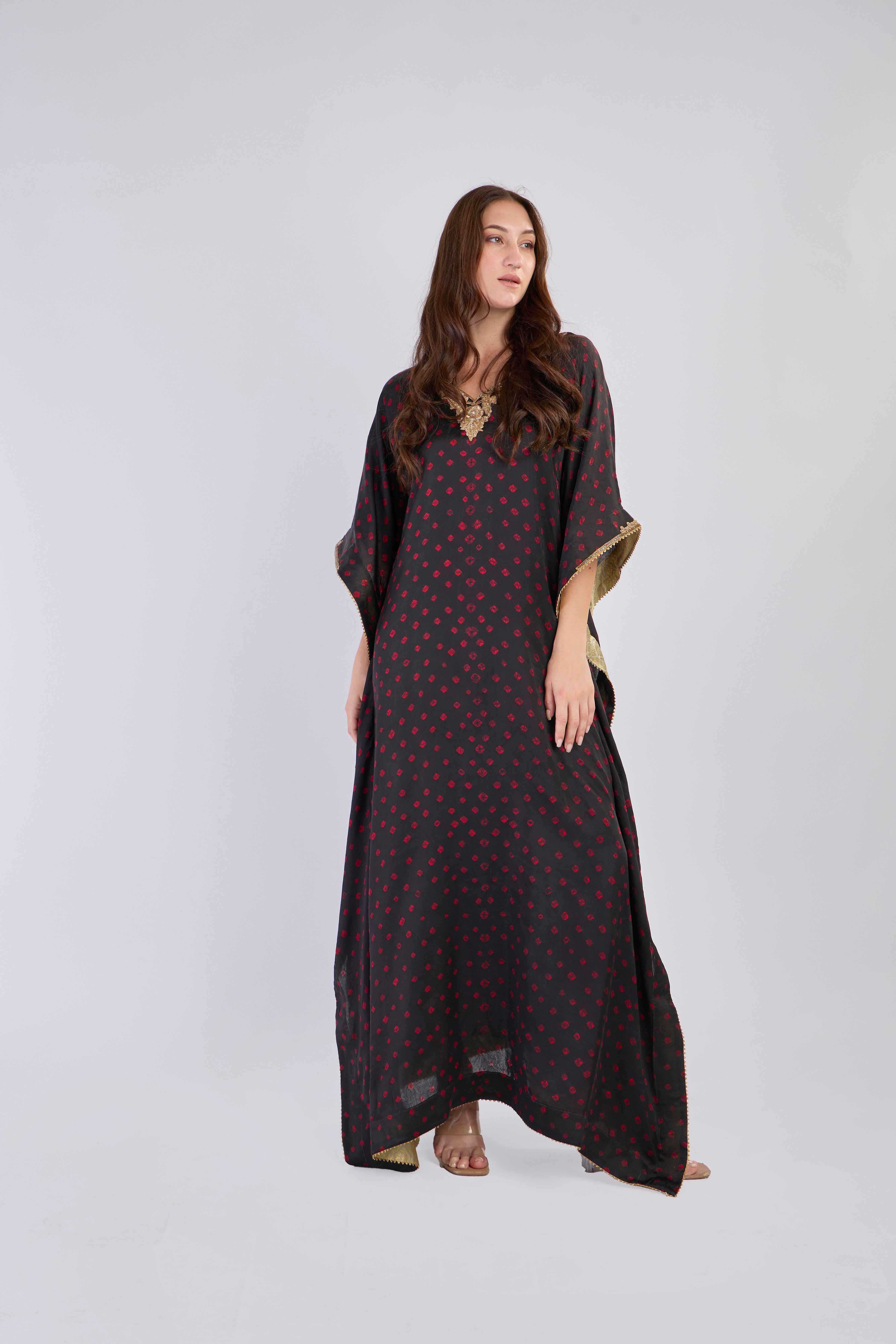 Midnight Bloom Kaftan