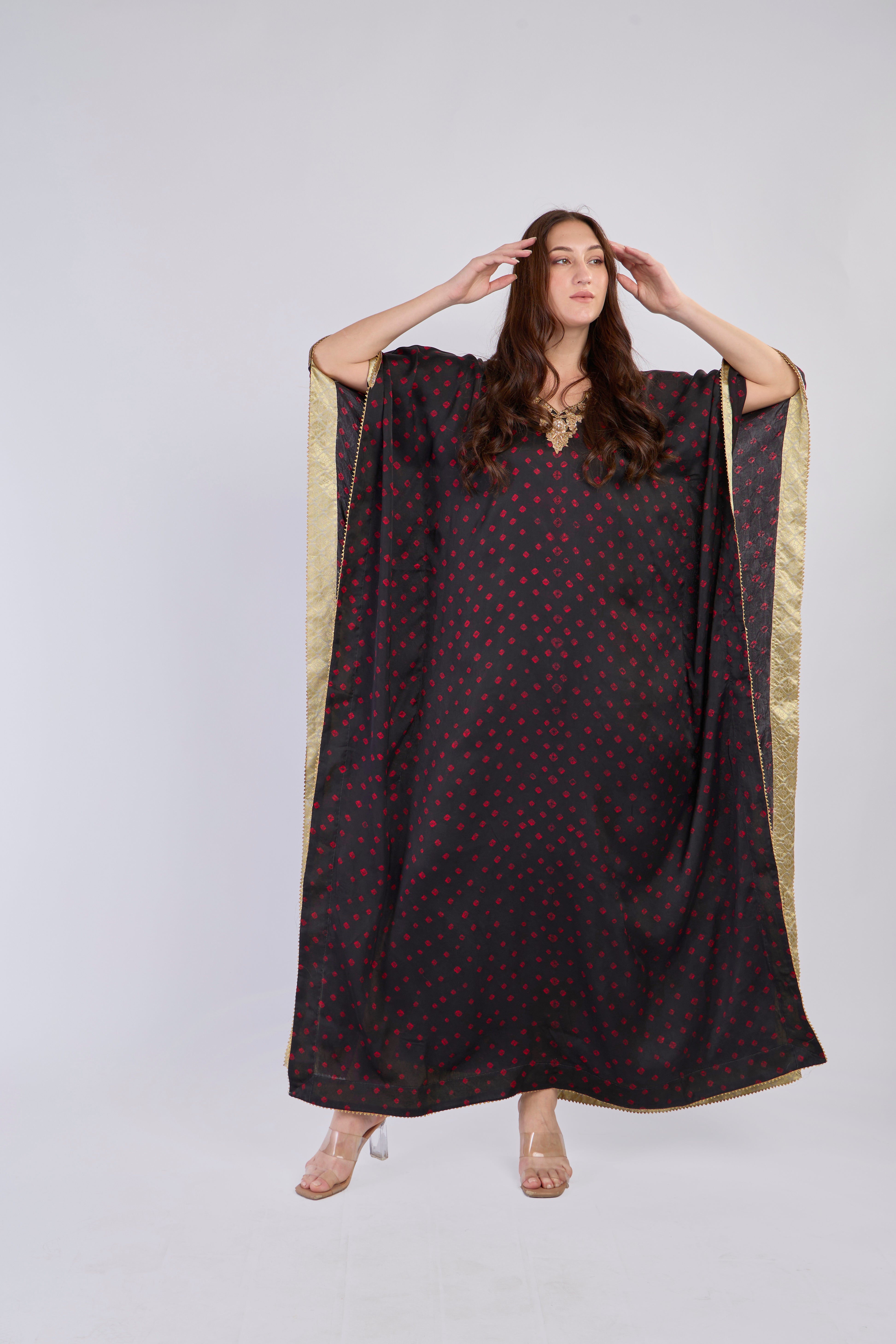 Midnight Bloom Kaftan