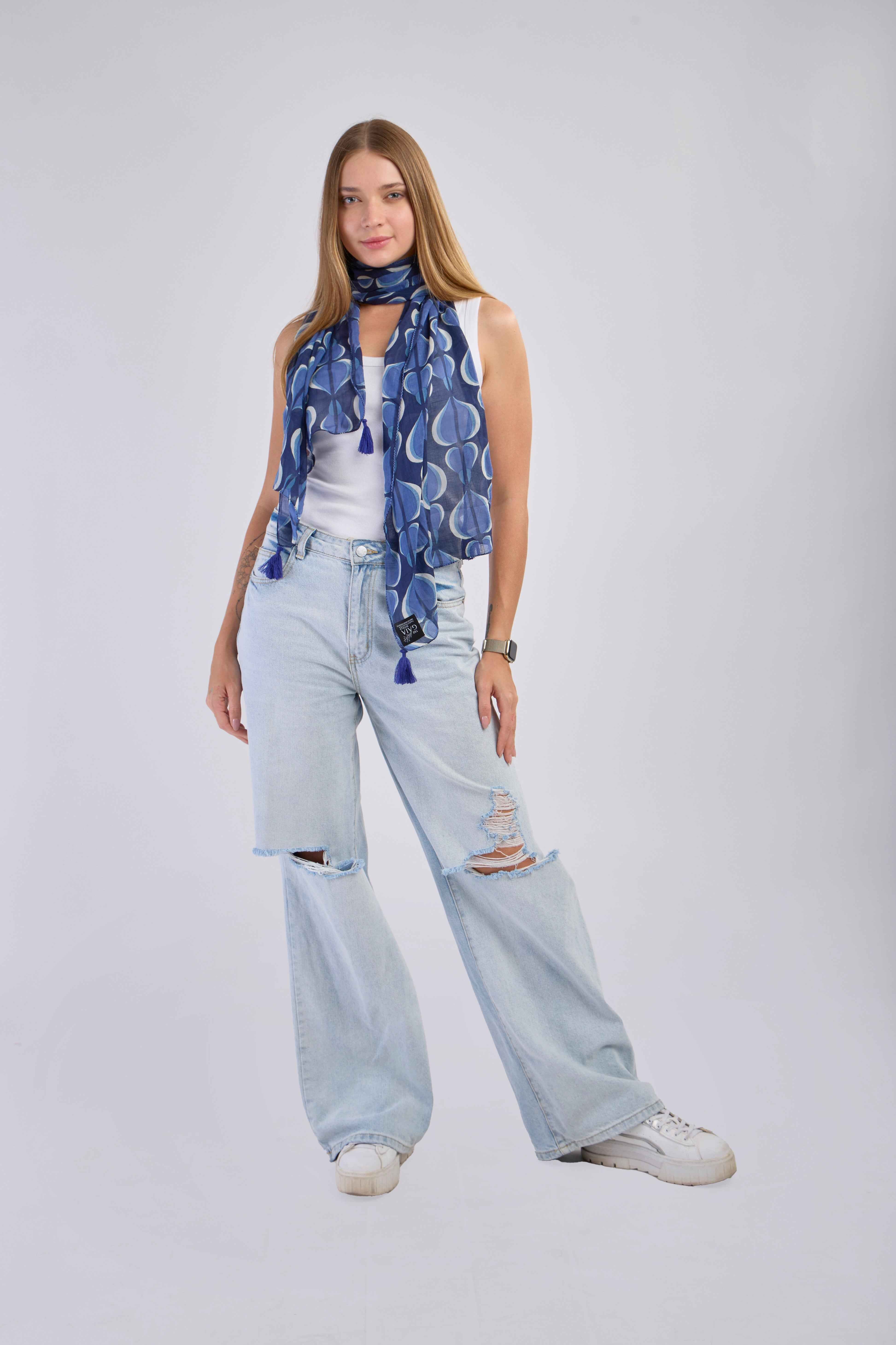Handwoven Heritage Collection: Midnight Sky Stole