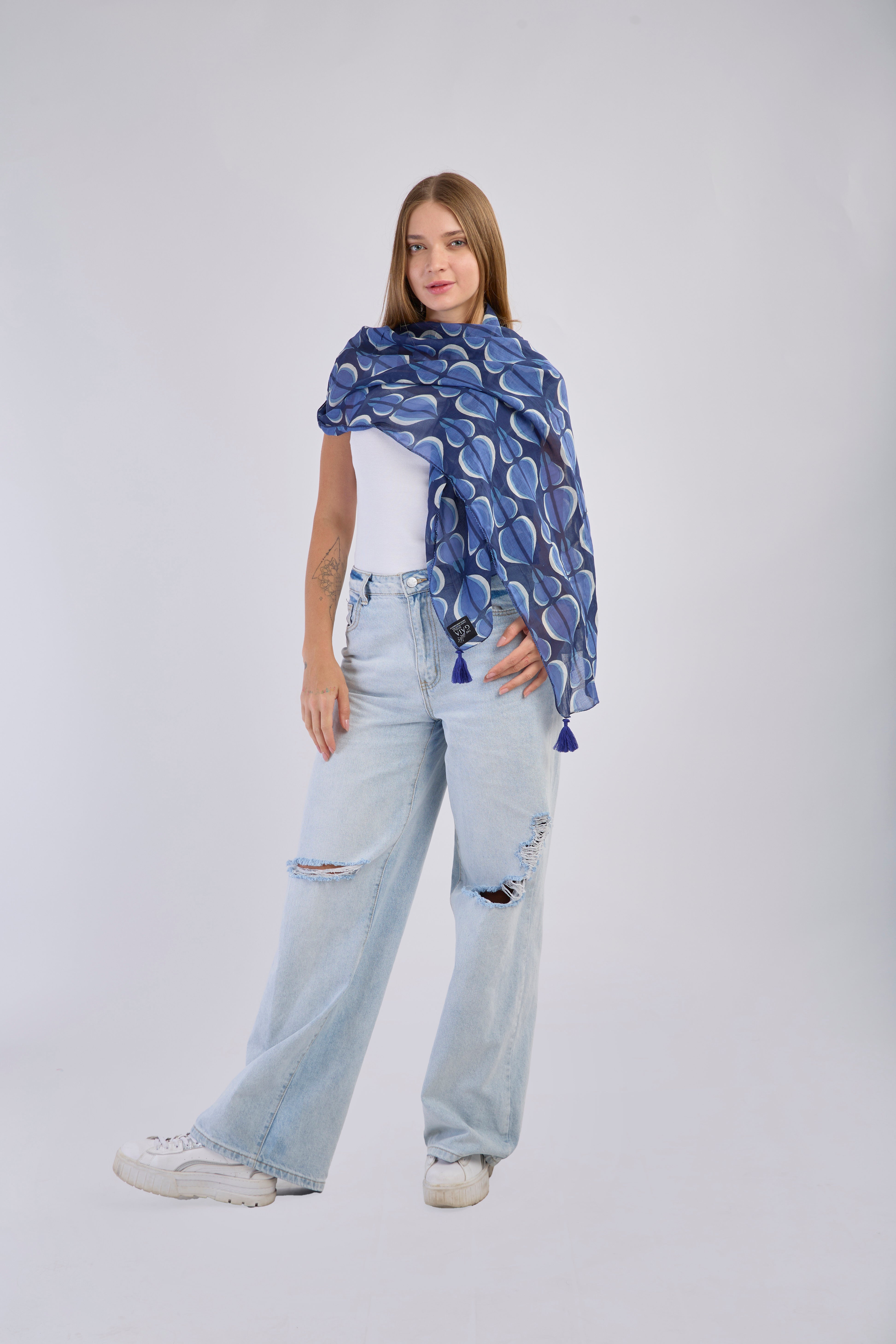 Handwoven Heritage Collection: Midnight Sky Stole