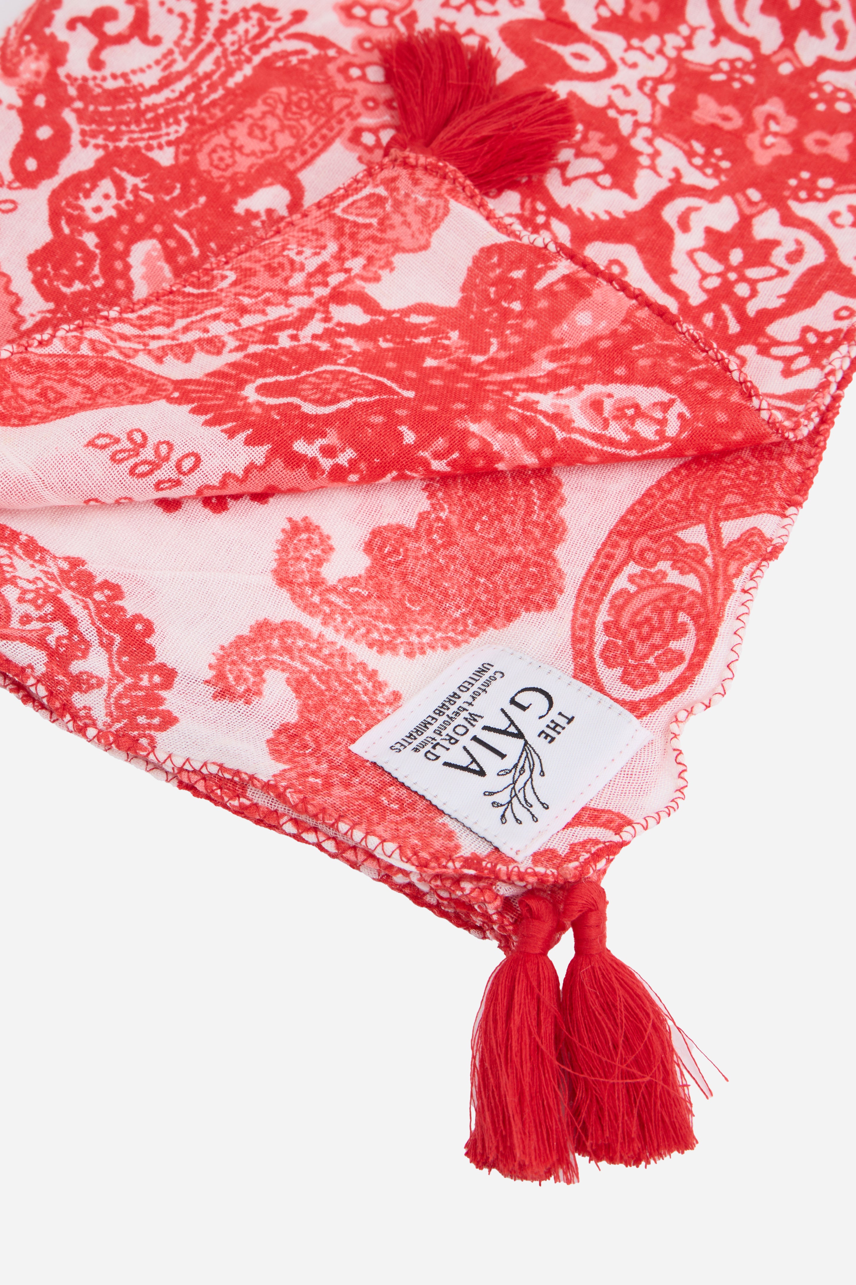 Handwoven Heritage Collection: Ruby Ember Stole