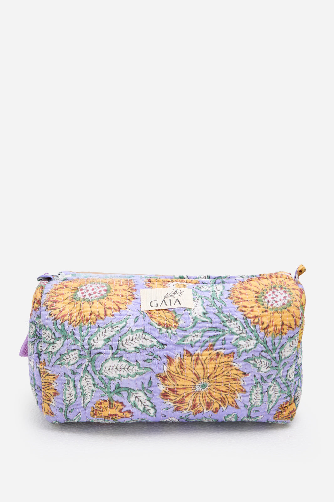 Cotton Floral Quilted Cosmetic Pouch Set & Travel Storage | Heliantra Vale