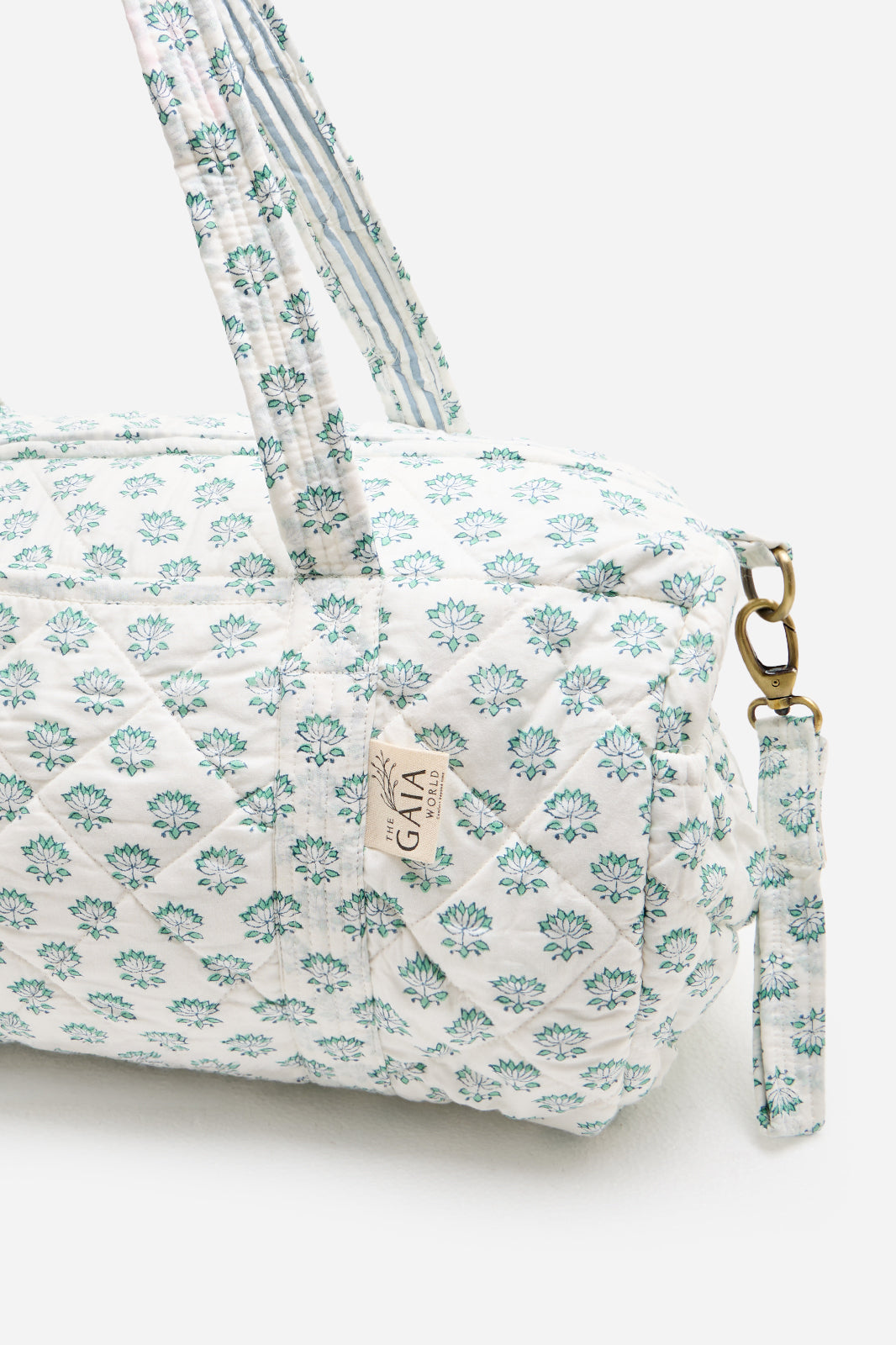 Cotton Floral Print Quilted Duffle Bag with Lightweight Everyday Design | Lunira