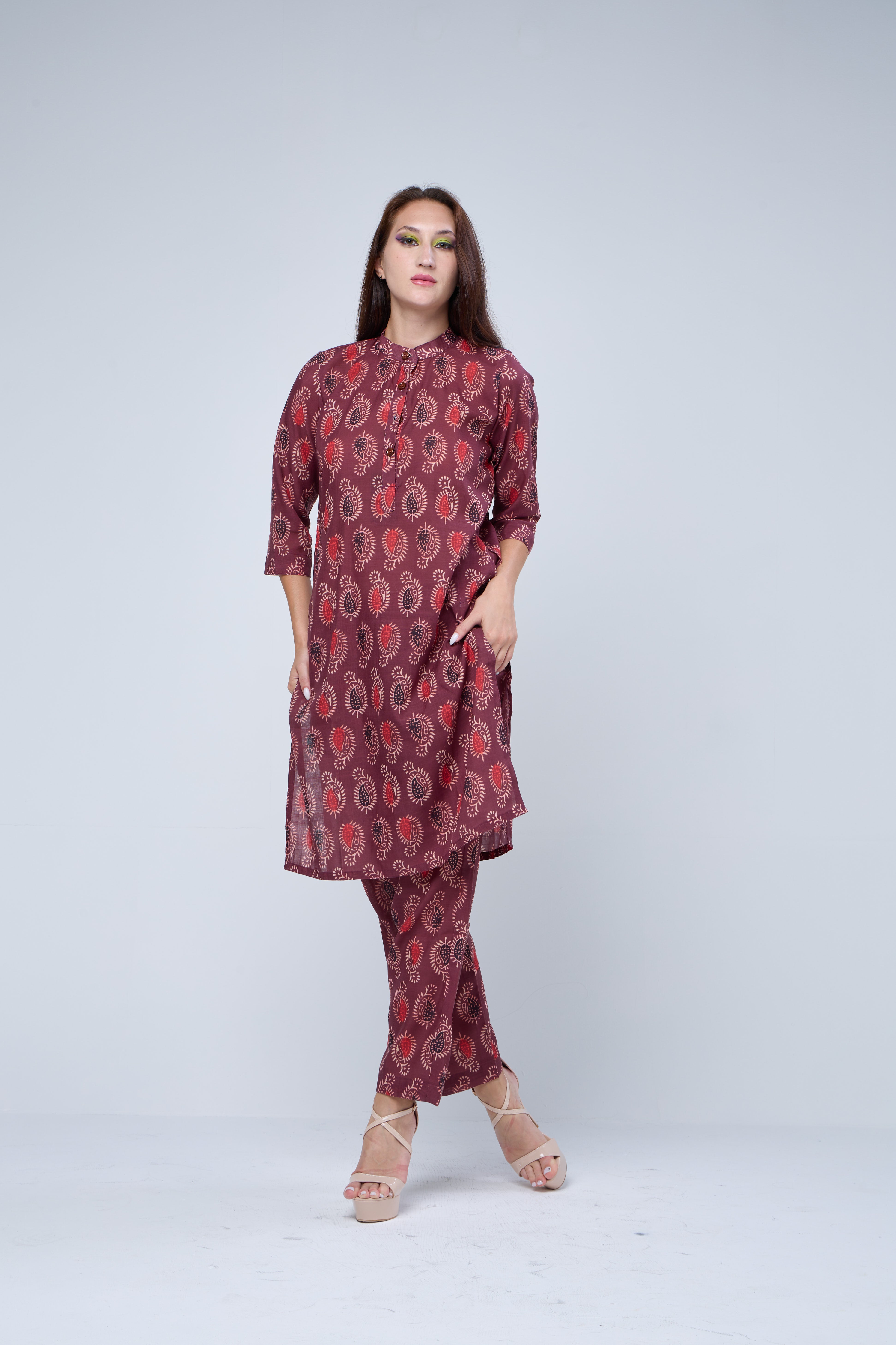 Textured Pure Handloom Cotton Co-ord Set