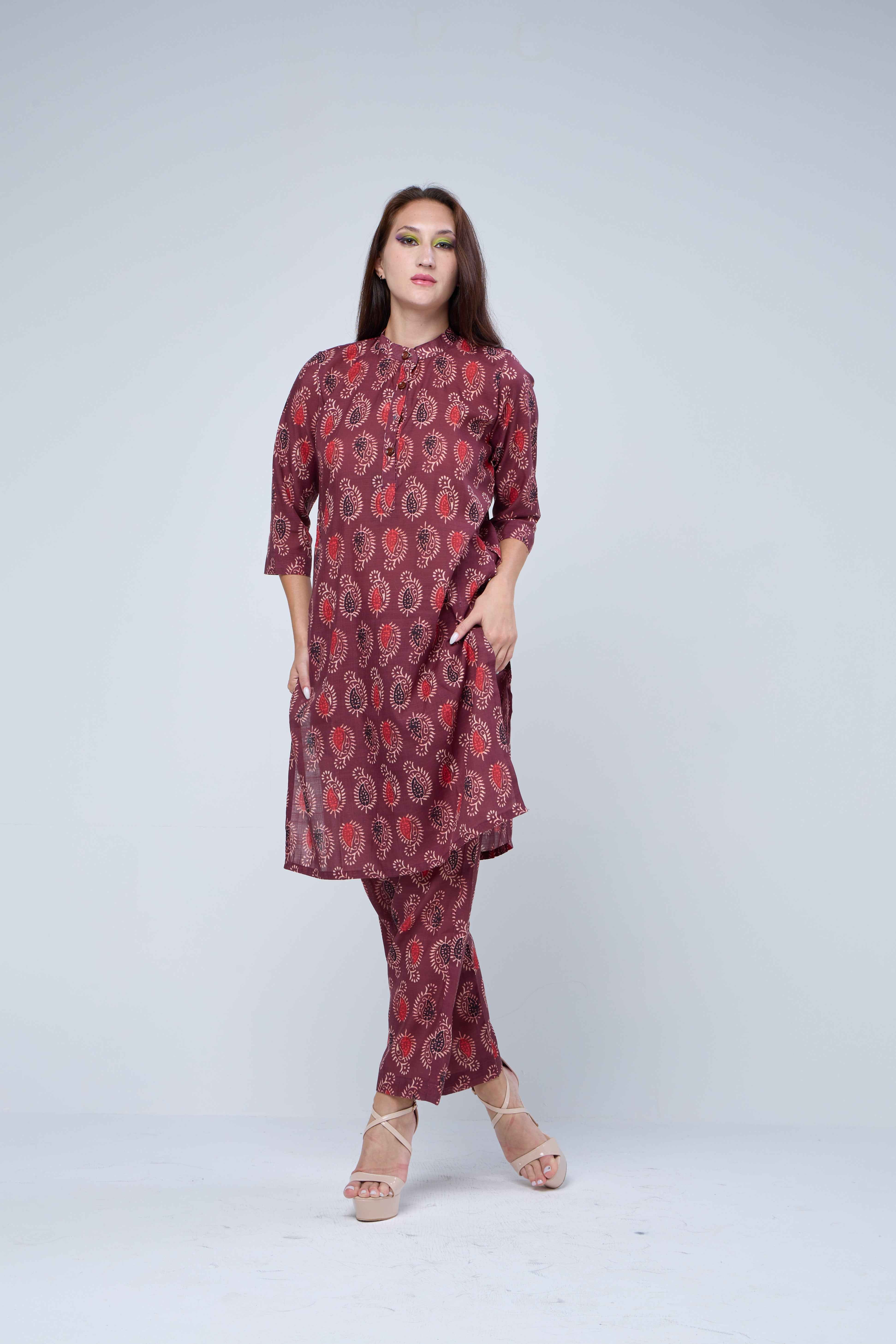 Textured Pure Handloom Cotton Co-ord Set