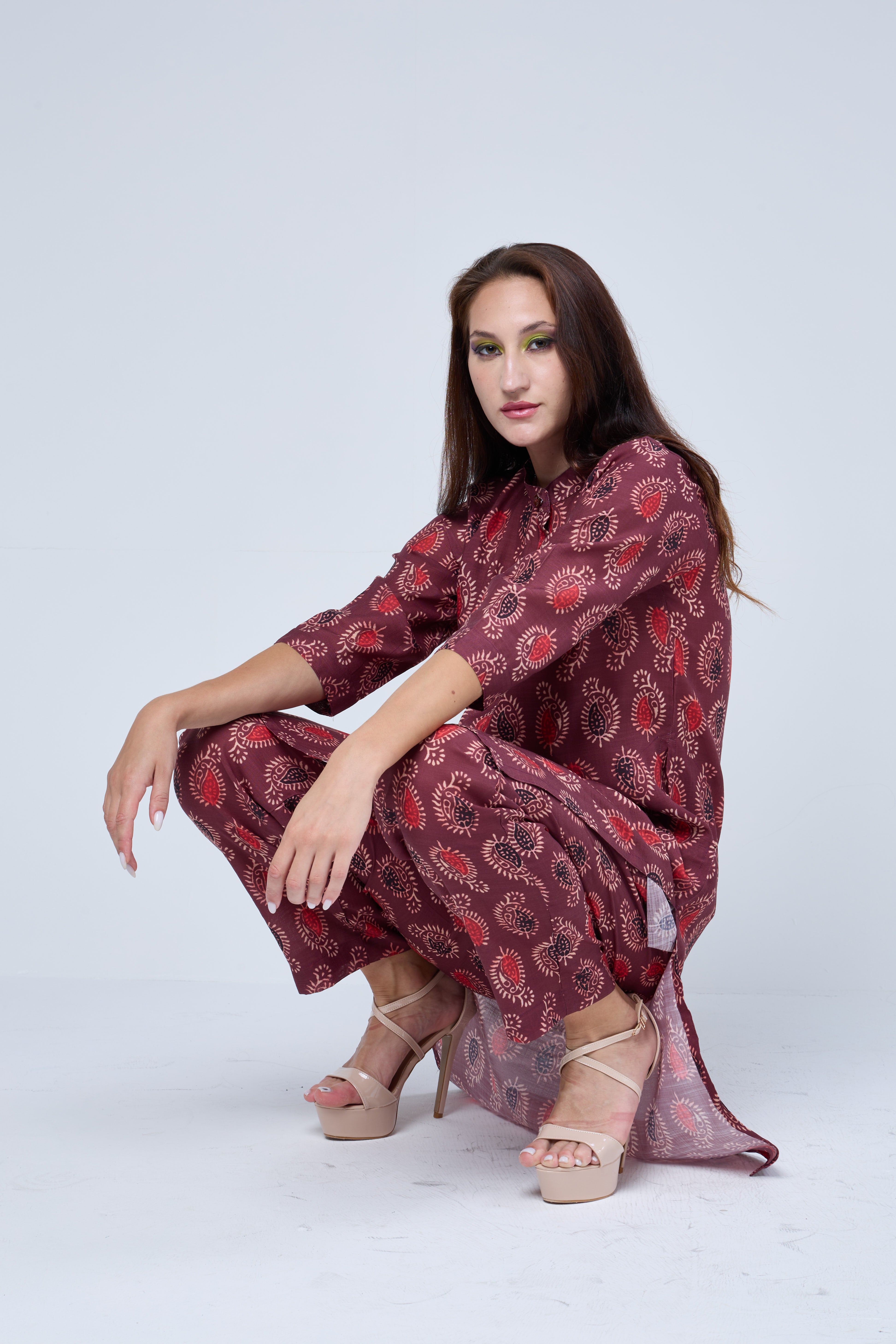 Textured Pure Handloom Cotton Co-ord Set