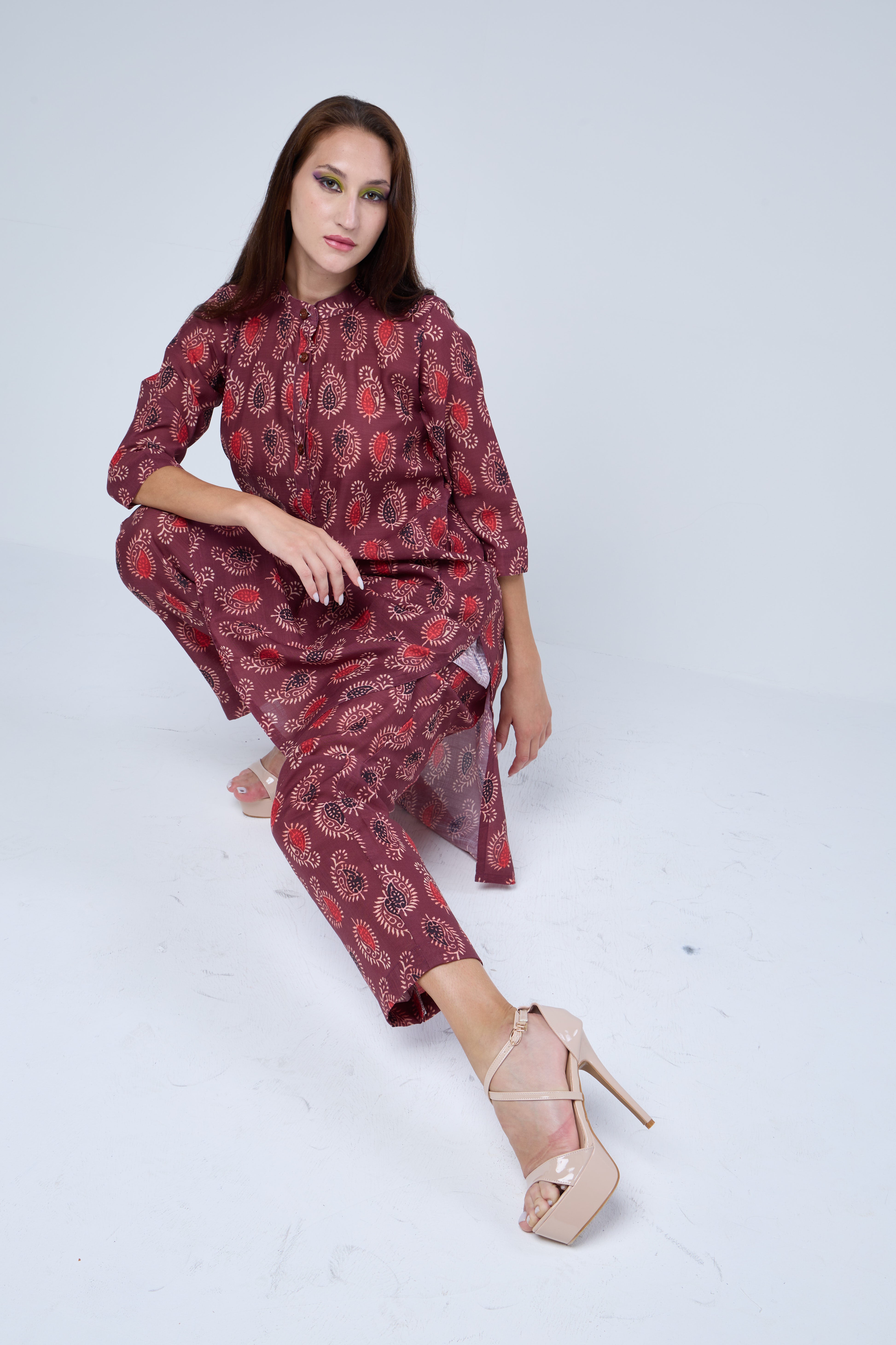 Textured Pure Handloom Cotton Co-ord Set