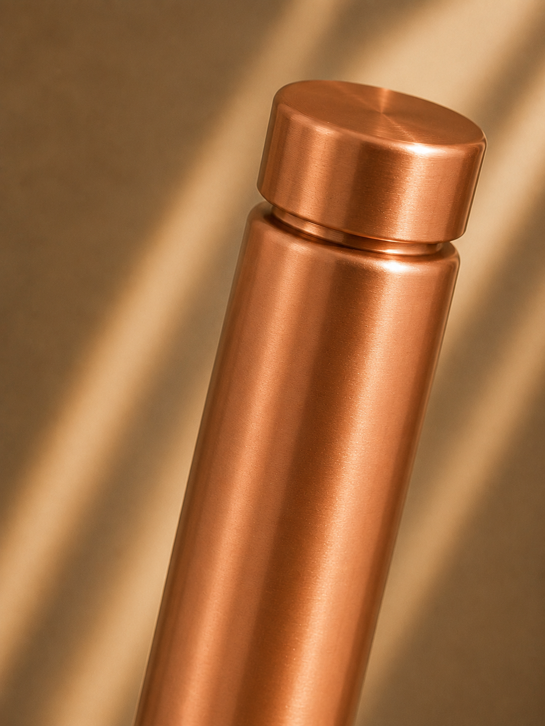 Pure Copper Water Bottle with Minimalist Plain Design – Safa