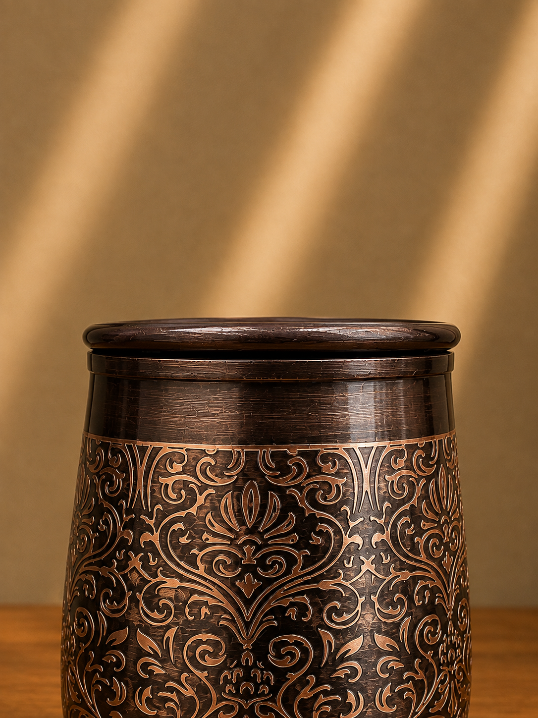 Copper Storage Jar with Lid – Decorative Kitchen Container