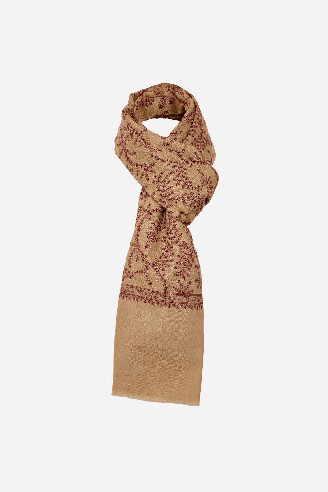 Black Fine Wool Shawl with Traditional Machine Embroidery & Heritage Elegance | Krios