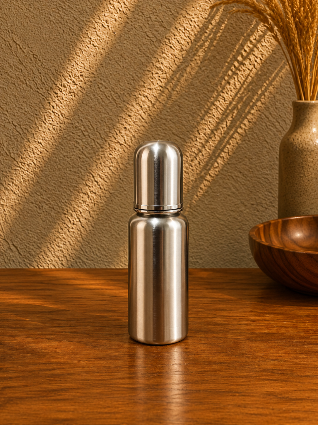 225ml Stainless Steel Baby Feeding Bottle with Protective Cap – Amélie
