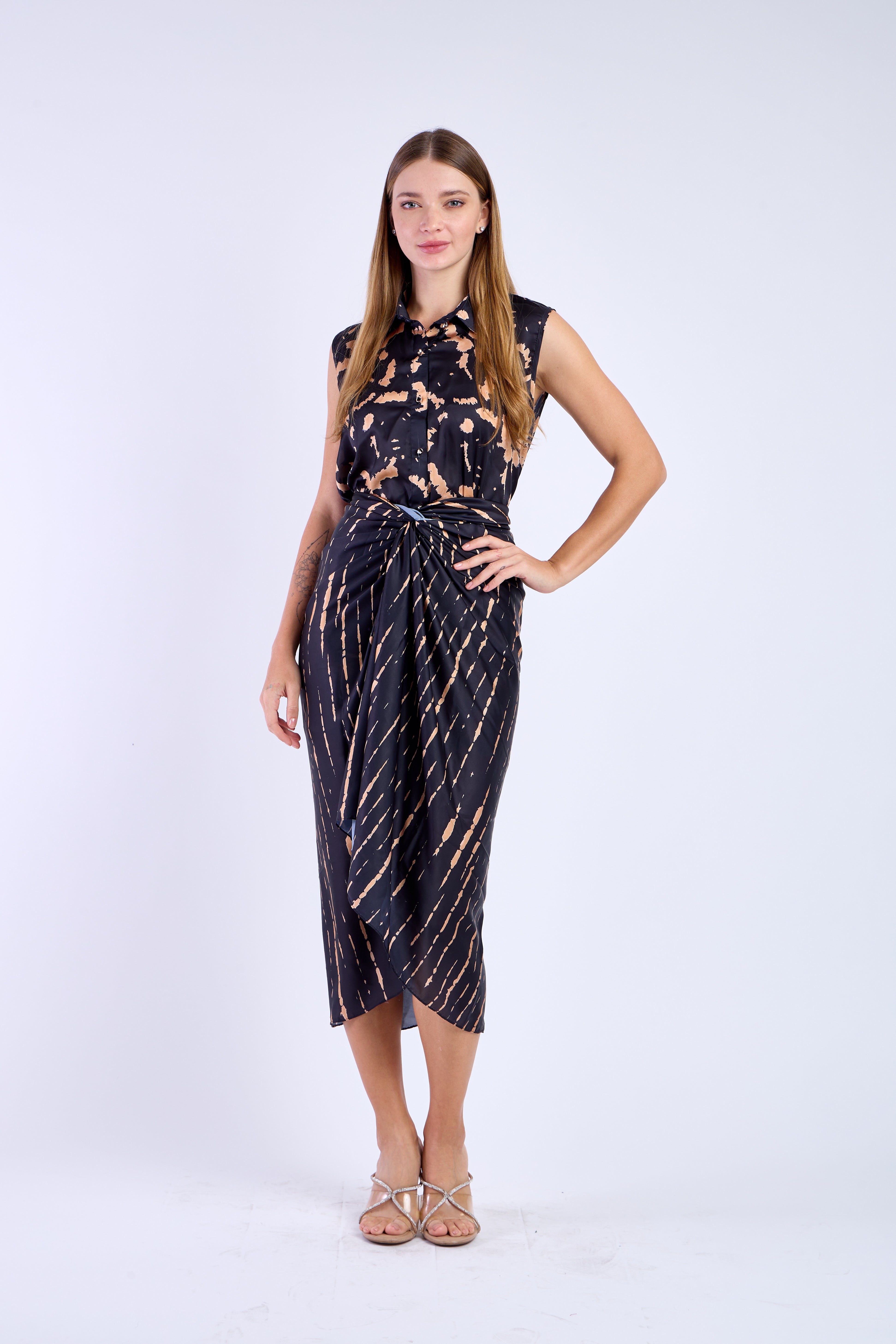 Black Golden Sarong Skirt