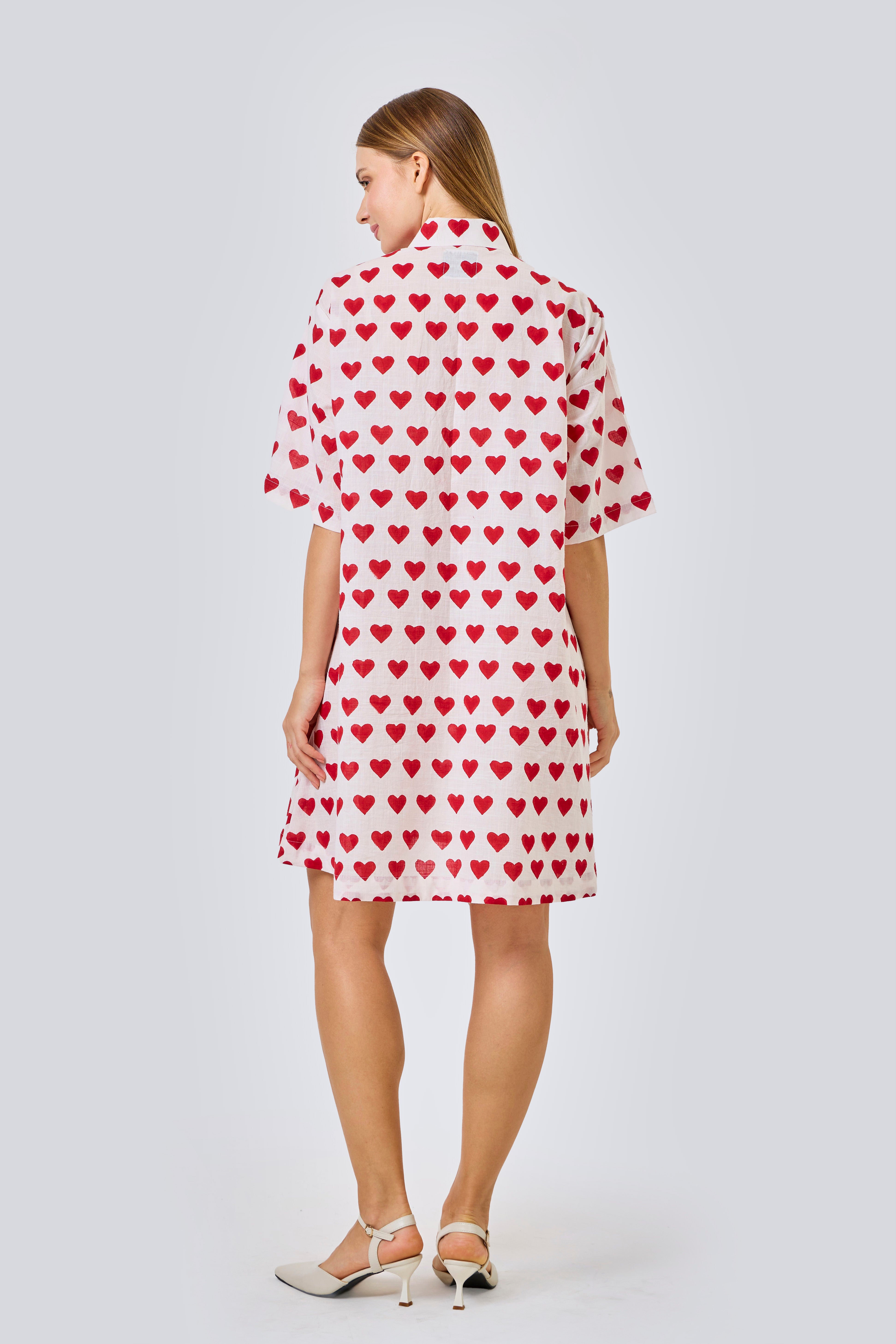 Cupid’s Charm Shirt Dress - The Gaia World