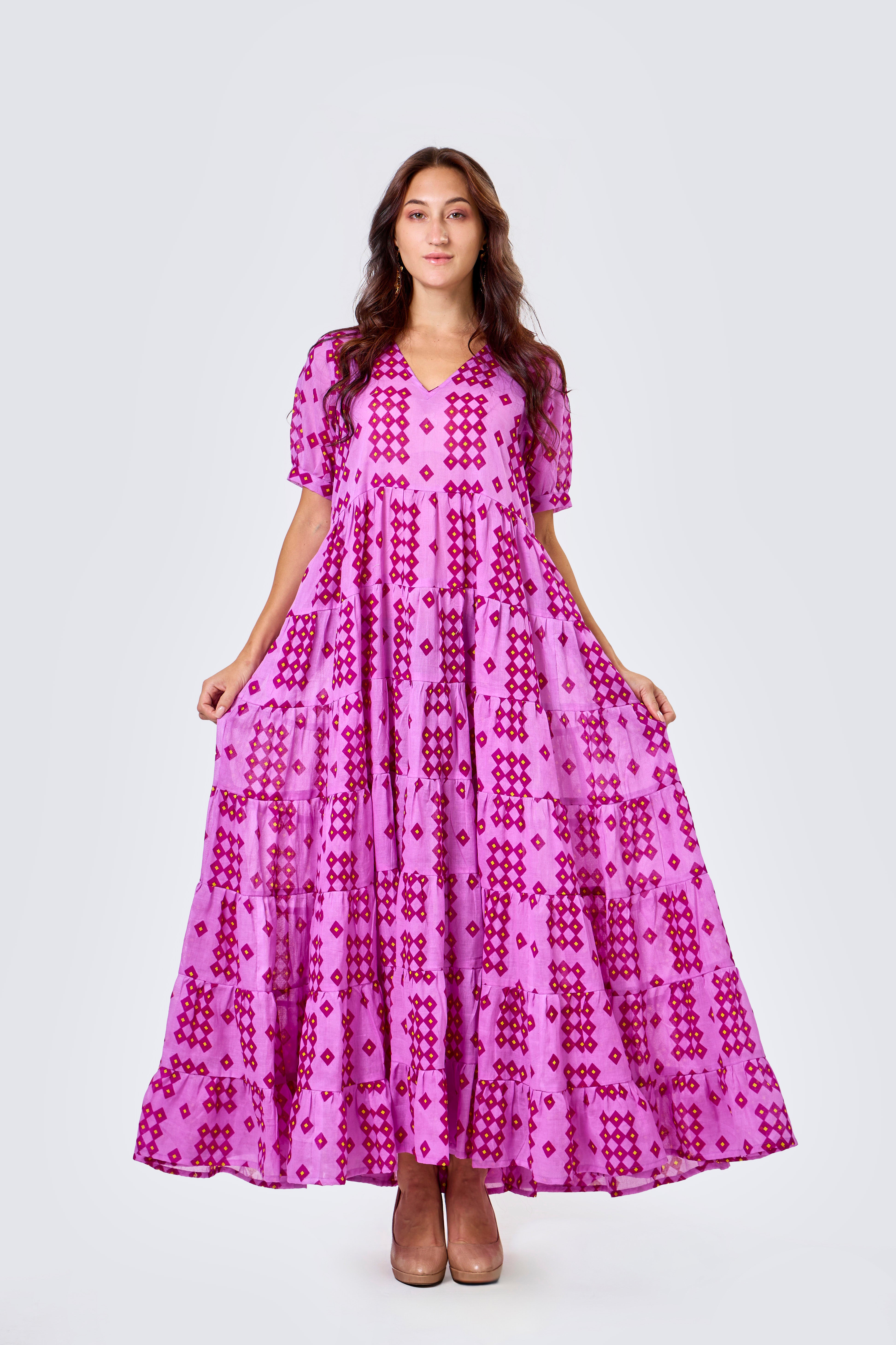 Sunday Maxi Dress (Fuchsia Pink) - The Gaia World