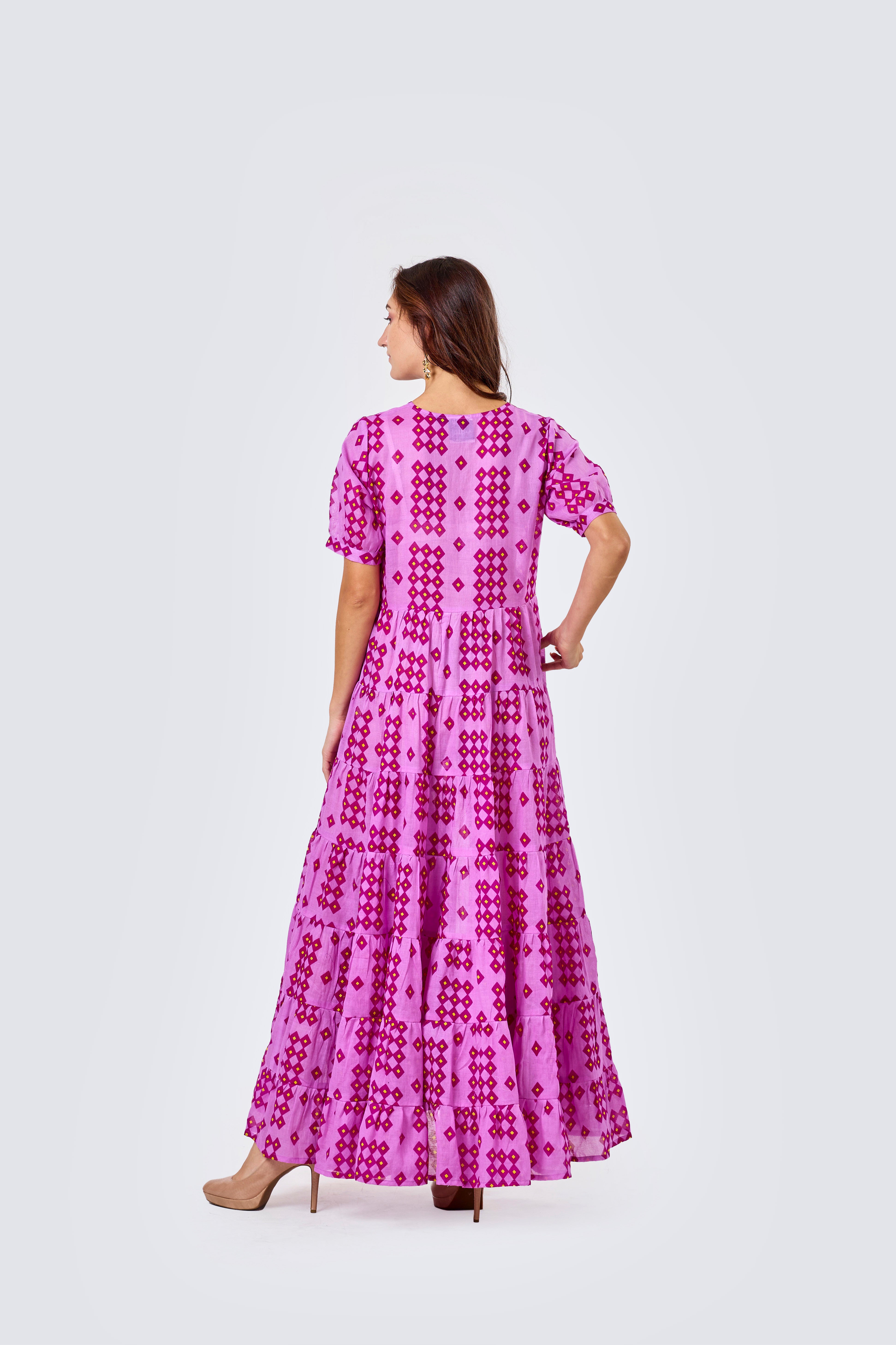 Sunday Maxi Dress (Fuchsia Pink) - The Gaia World