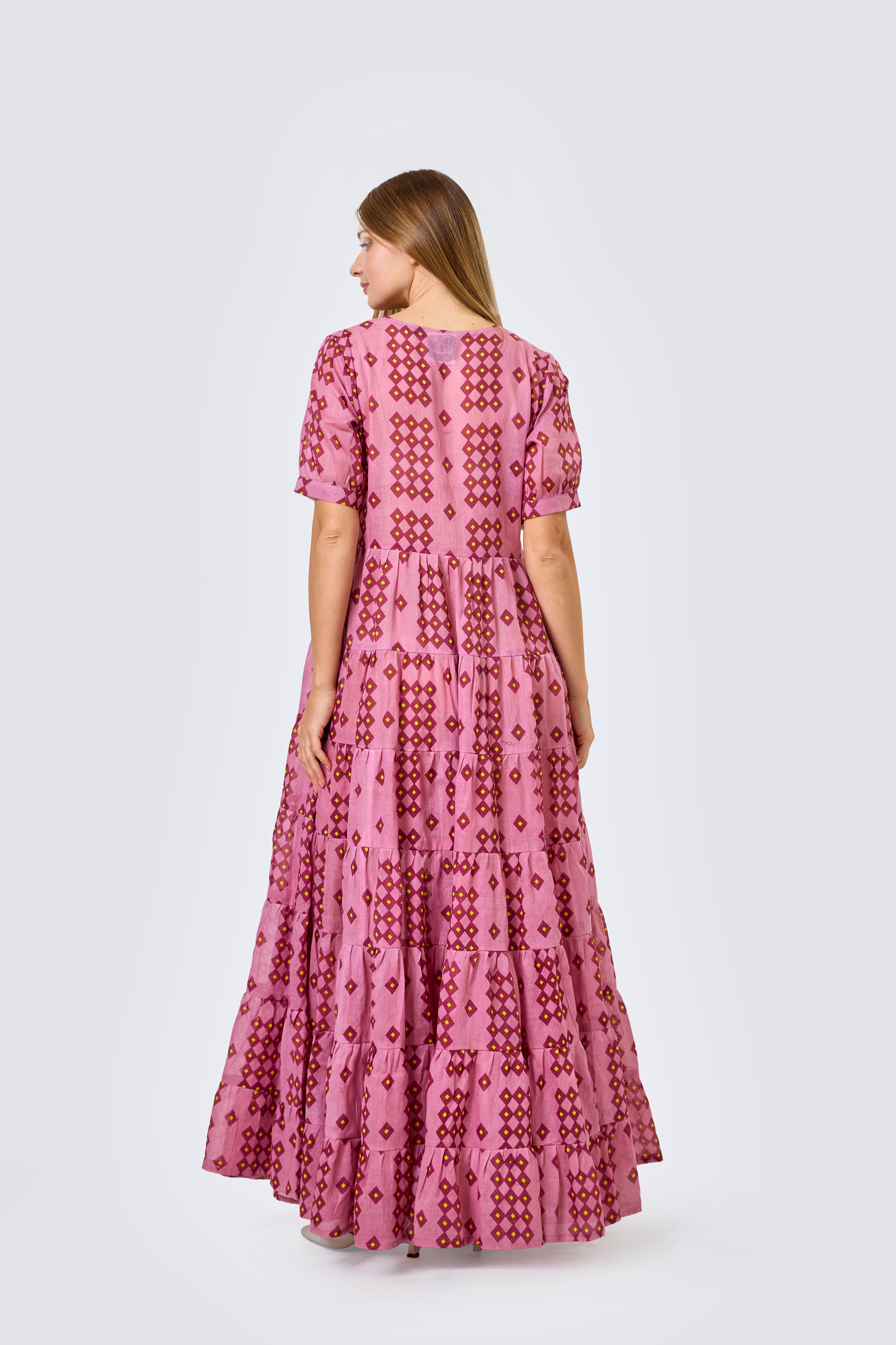 Sunday Maxi Dress (Rose Pink) - The Gaia World