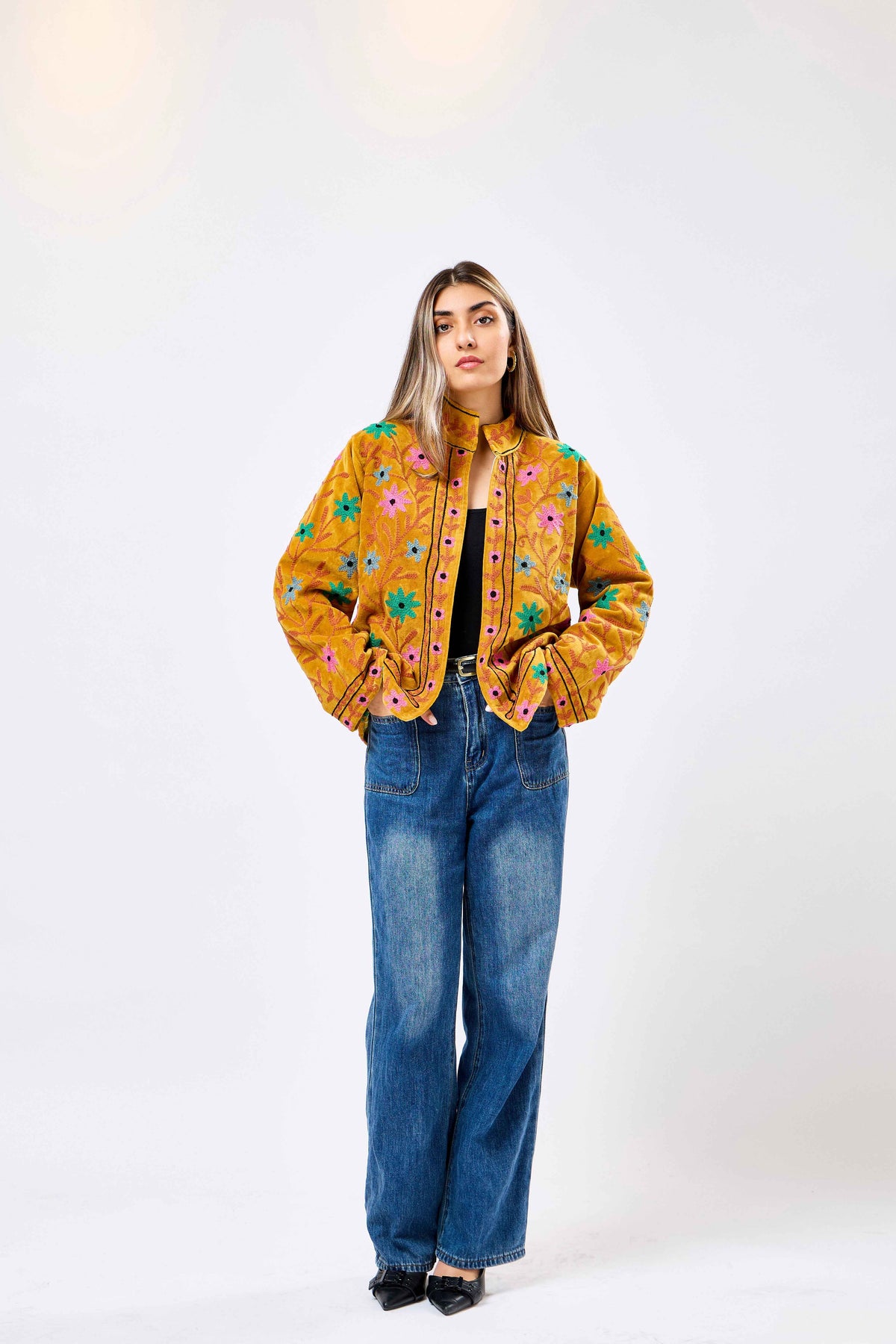 Zenvira Short Velvet Jacket