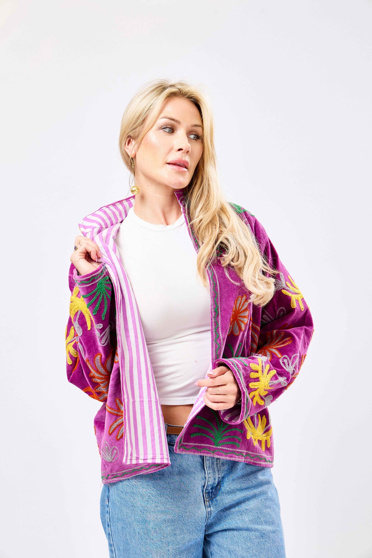 Zyvora Short Velvet Jacket