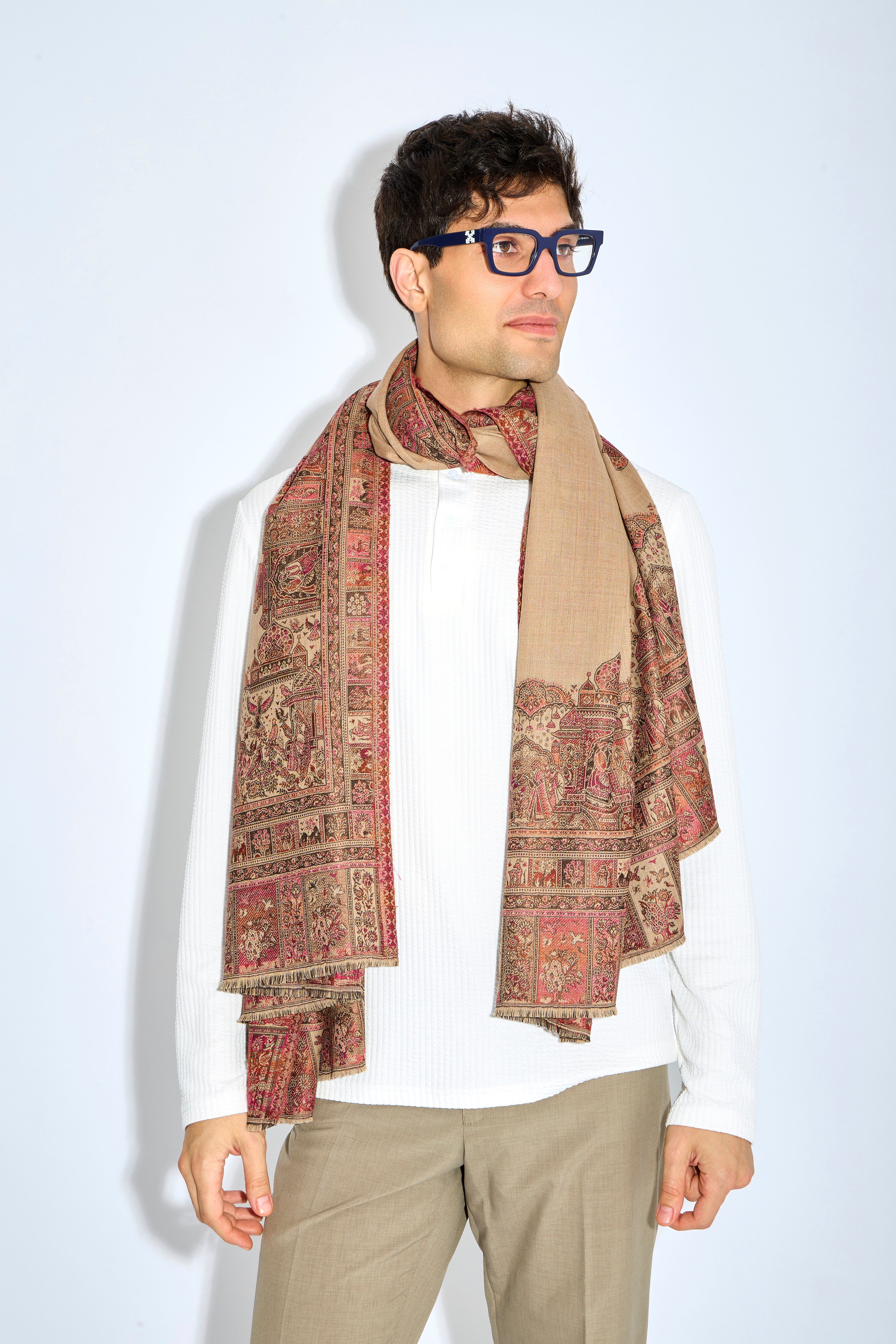 Vaelric - Fine Wool Pashmina Shawl - The Gaia World